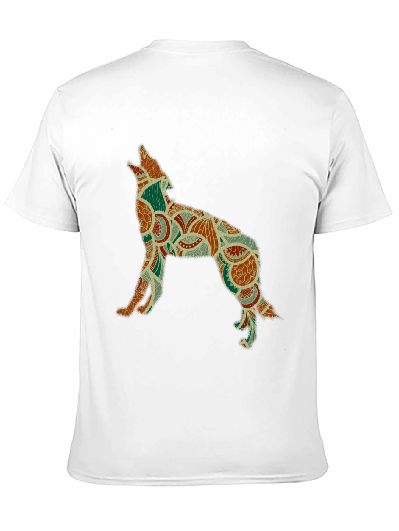 Wolf Silhouette Graphic Print Tee