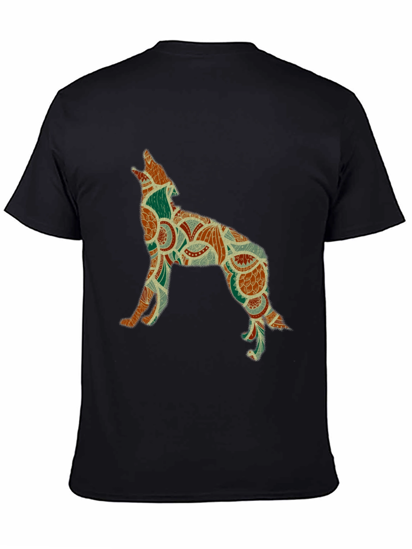 Wolf Silhouette Graphic Print Tee