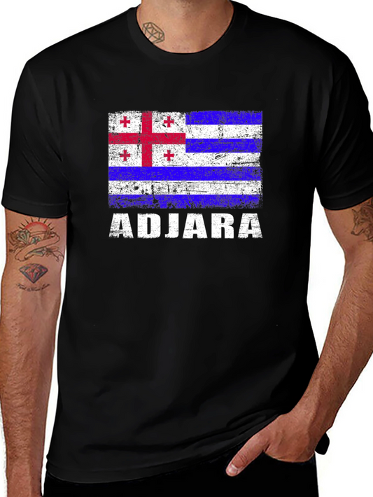 Adjara Flag T-Shirt - Black Cotton Tee