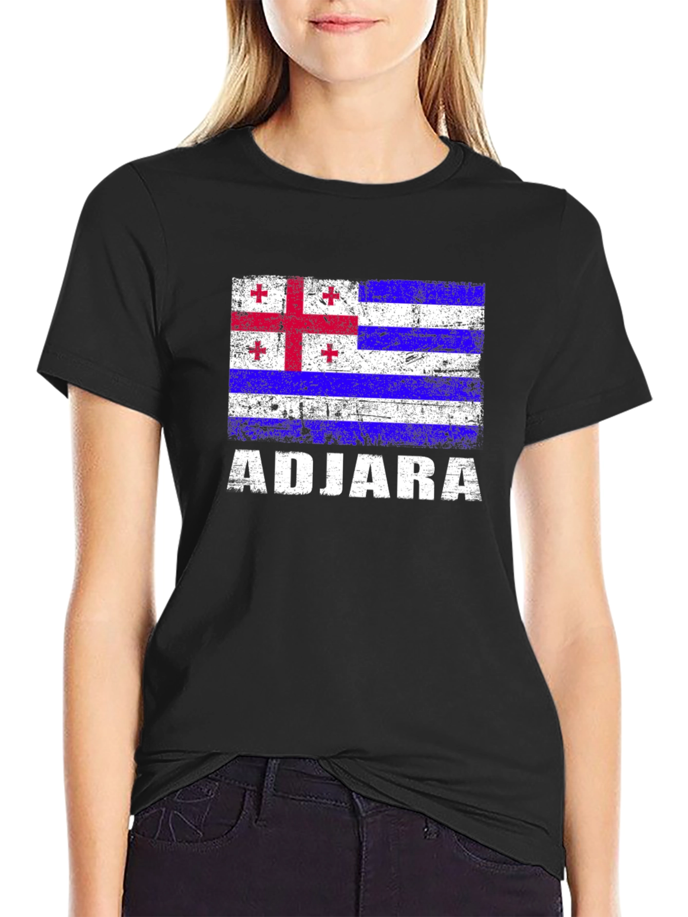 Adjara Flag T-Shirt - Black Cotton Tee