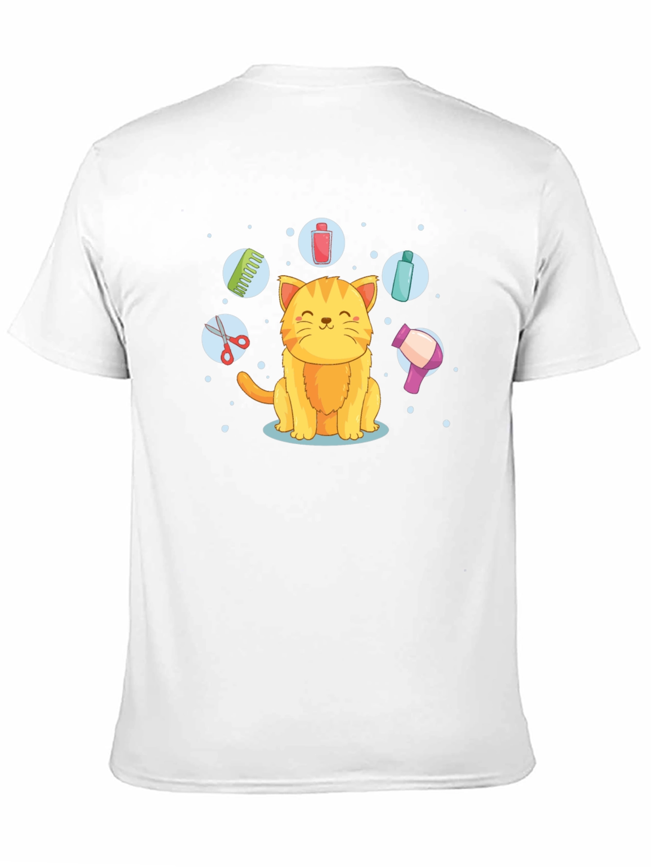 Cat Groomer T-Shirt - Cute Kitten Design