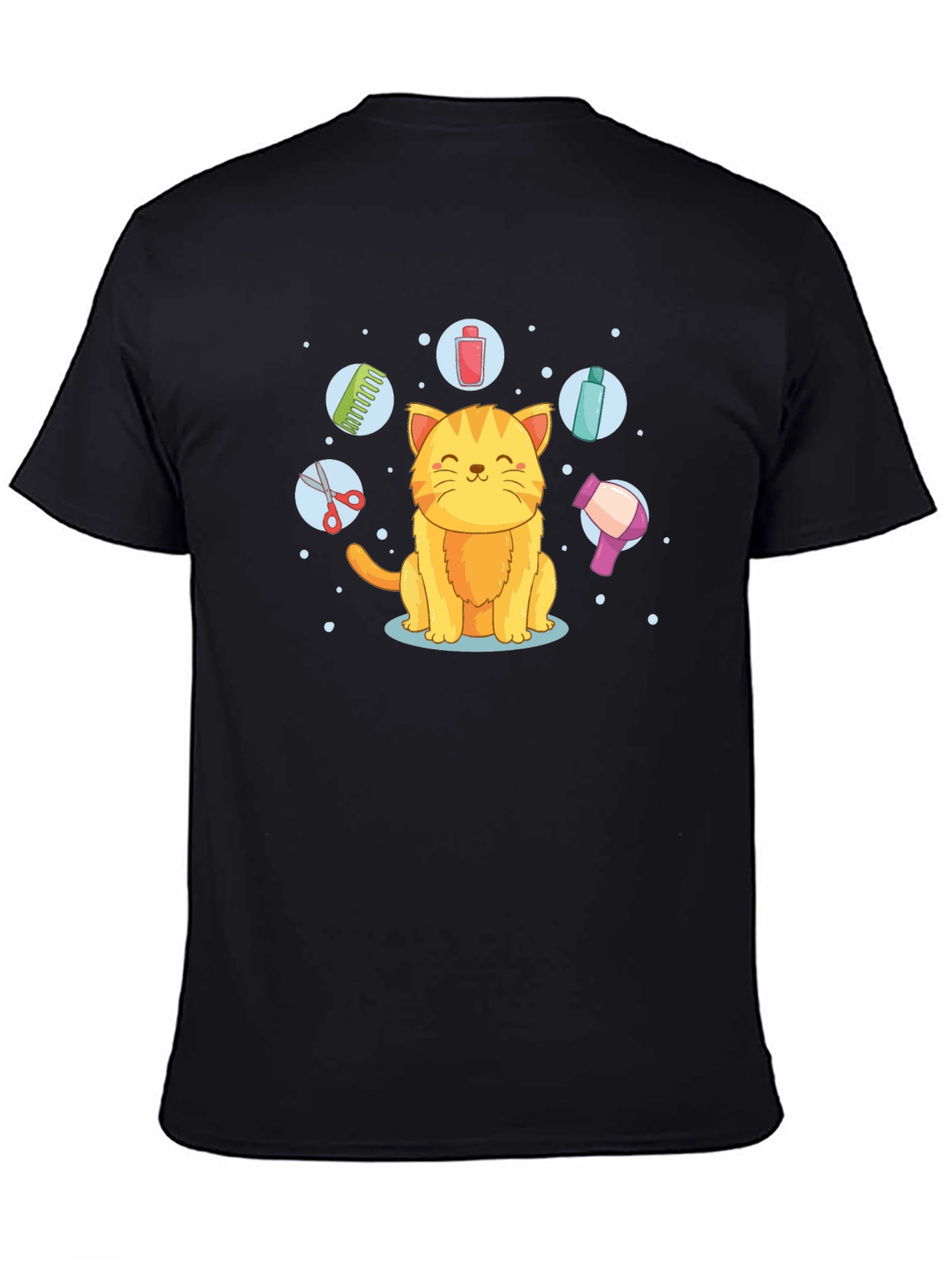 Cat Groomer T-Shirt - Cute Kitten Design