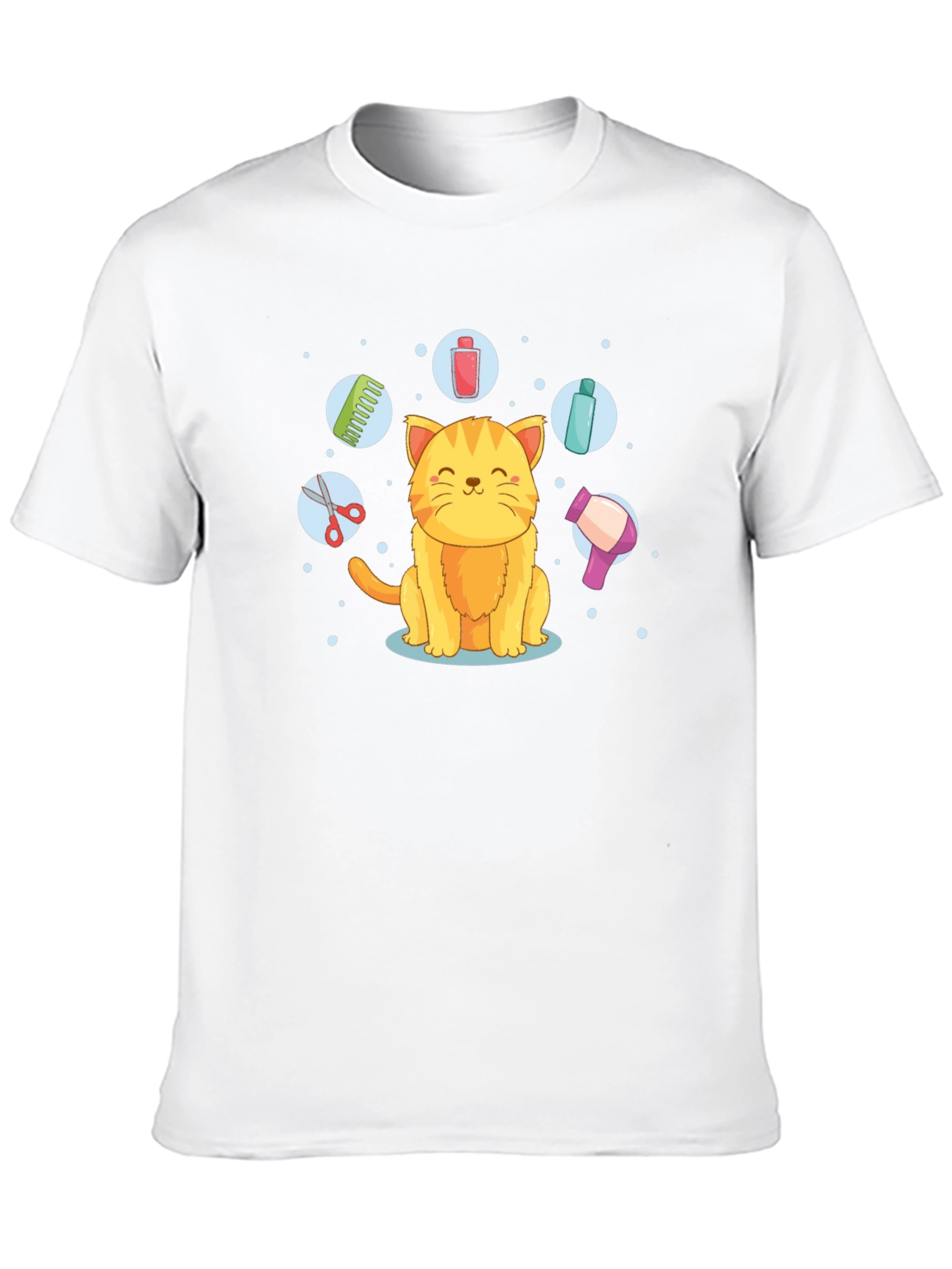 Cat Groomer T-Shirt - Cute Kitten Design