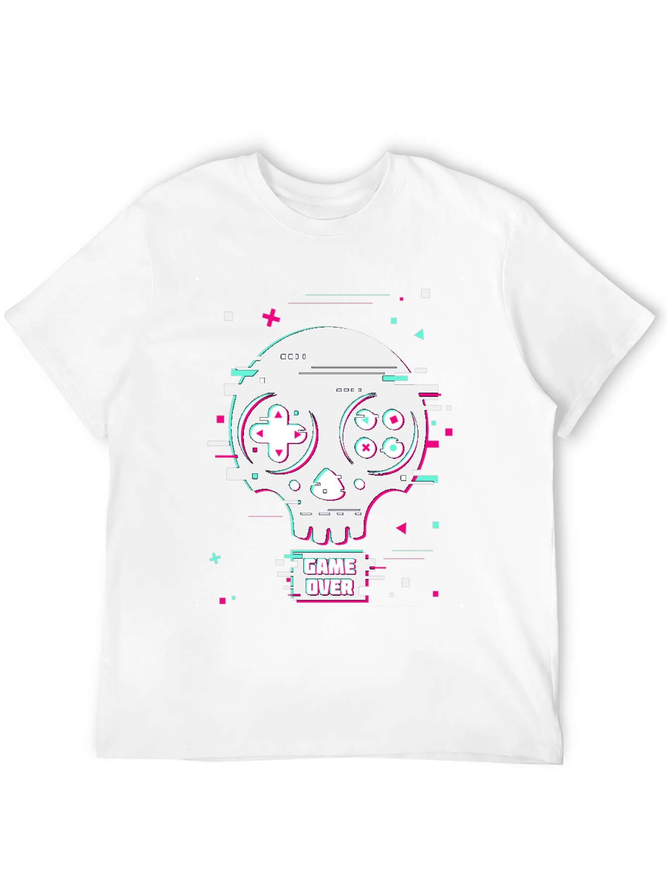 Game Over Skull Graphic Tee - Gamer Style