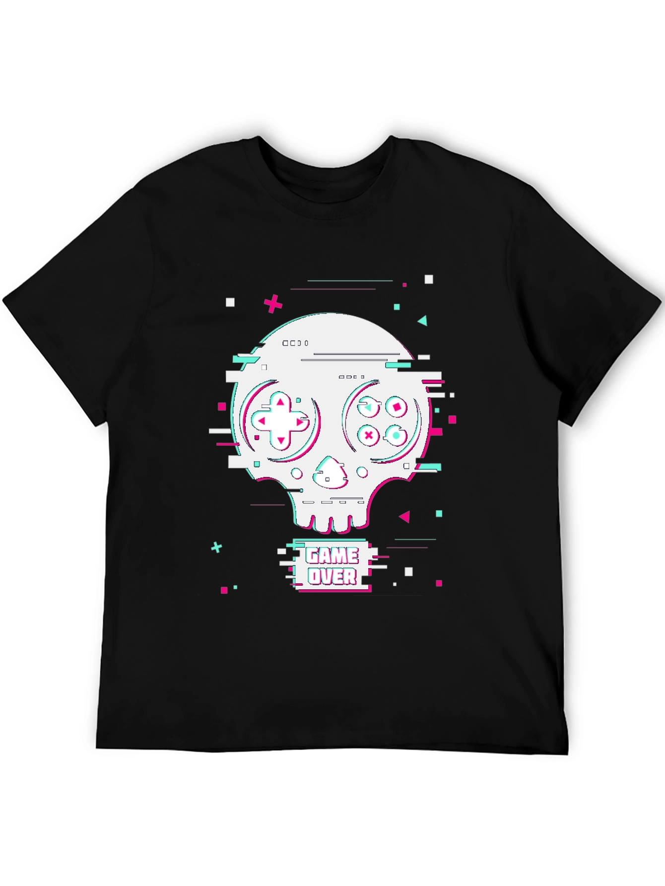 Game Over Skull Graphic Tee - Gamer Style