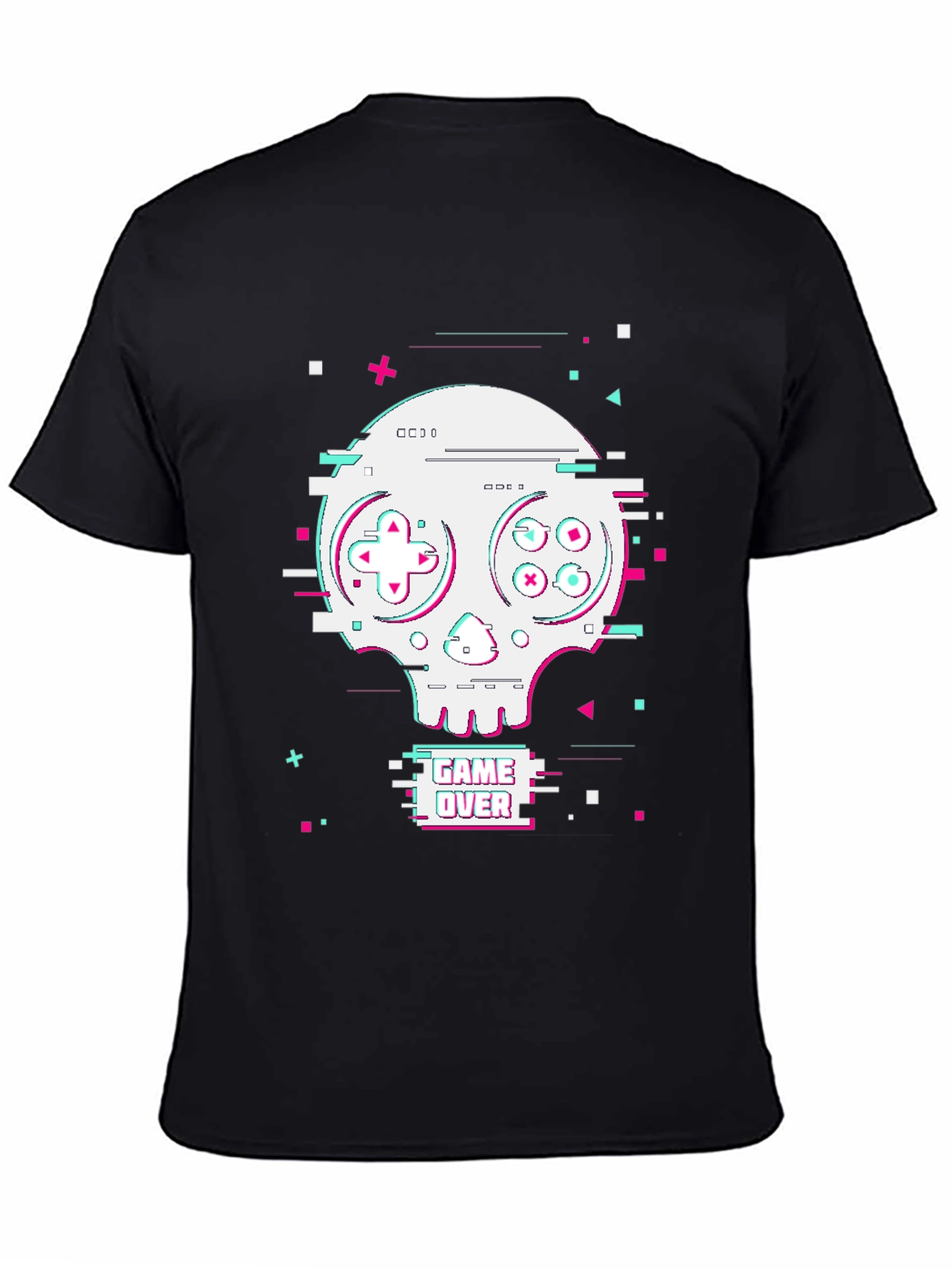 Game Over Skull Graphic Tee - Gamer Style