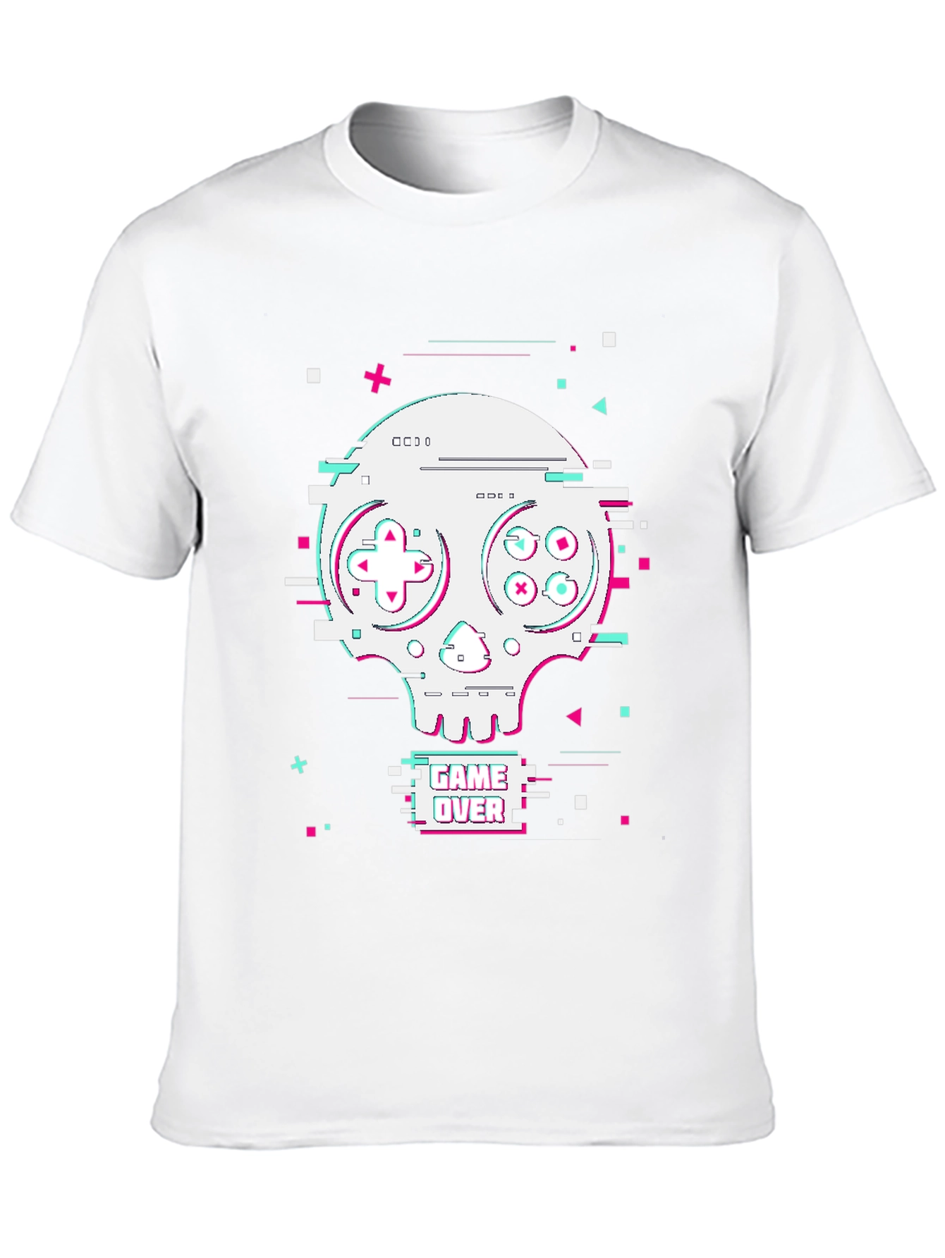 Game Over Skull Graphic Tee - Gamer Style