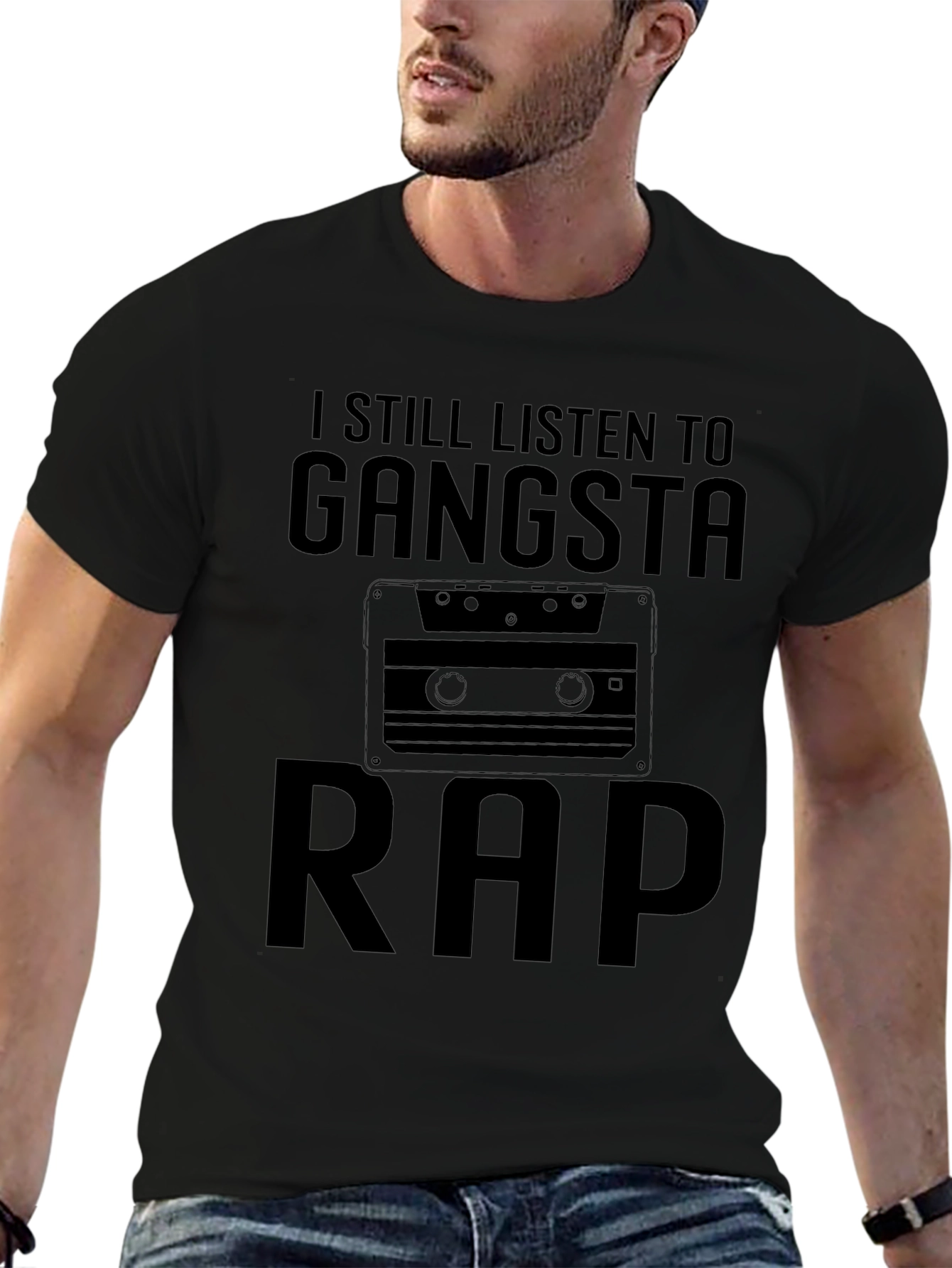 Gangsta Rap Cassette T-Shirt - Retro Music Tee