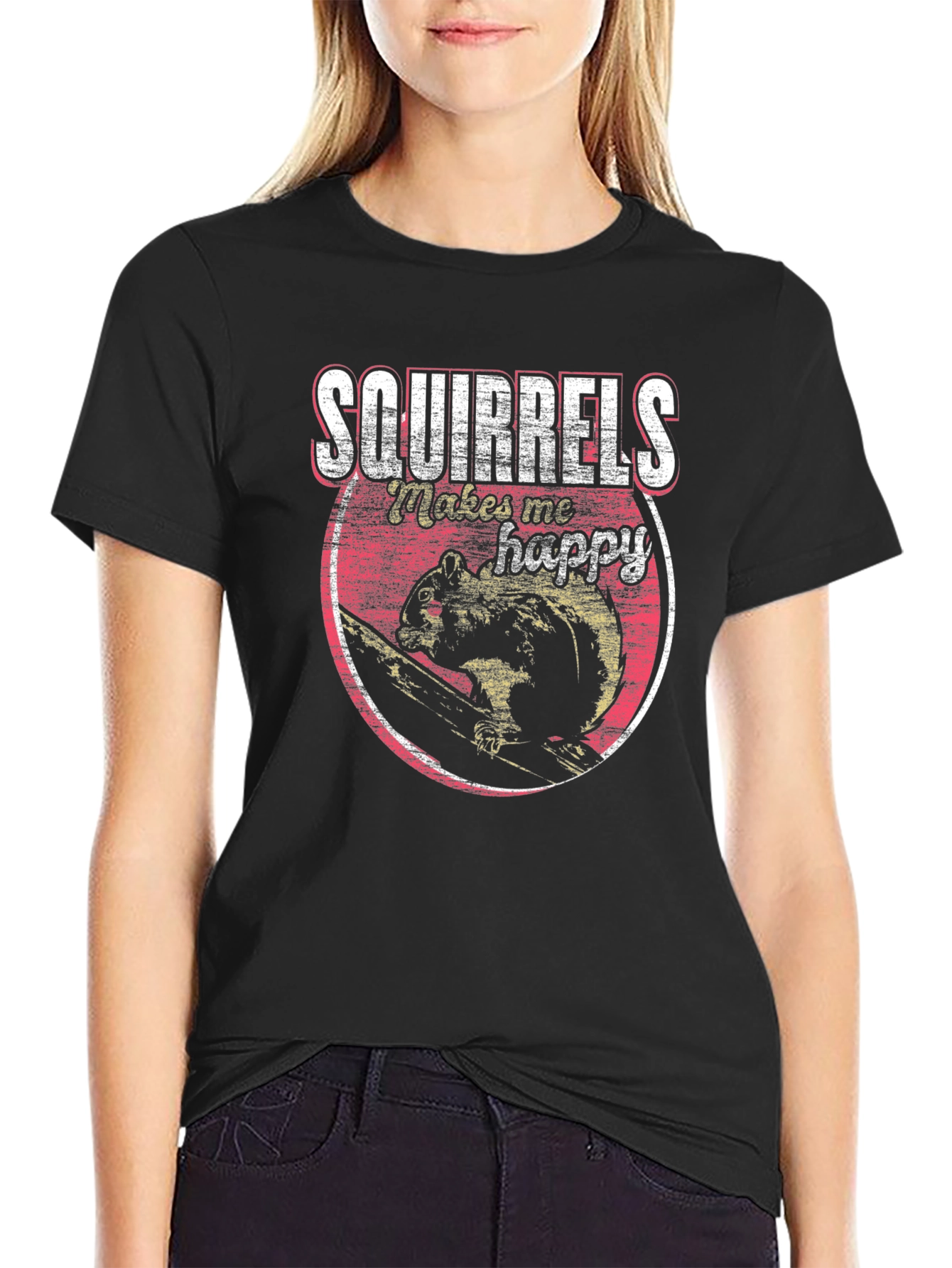 Squirrels Make Me Happy Graphic Tee