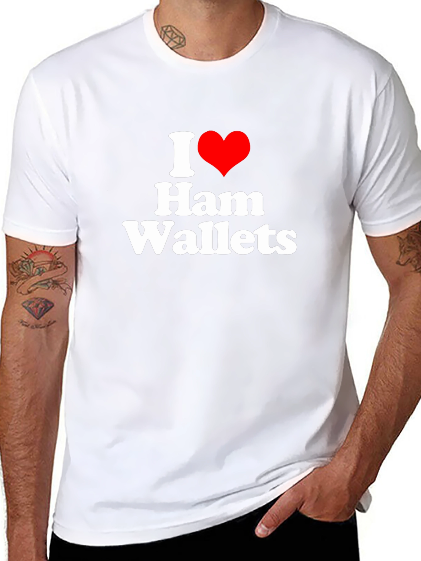 I Heart Ham Wallets Funny Graphic Tee