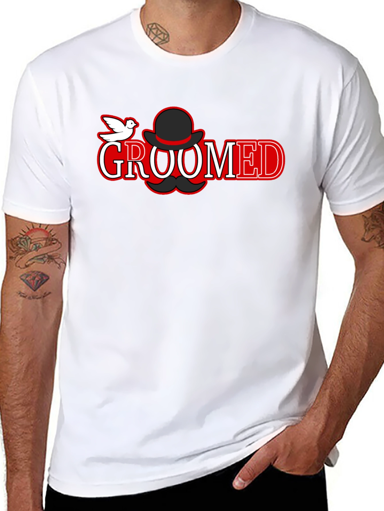 Groomed Graphic Tee - Stylish Cotton T-Shirt