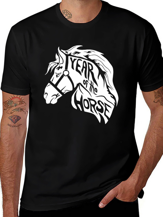 Year of the Horse Graphic T-Shirt - Black