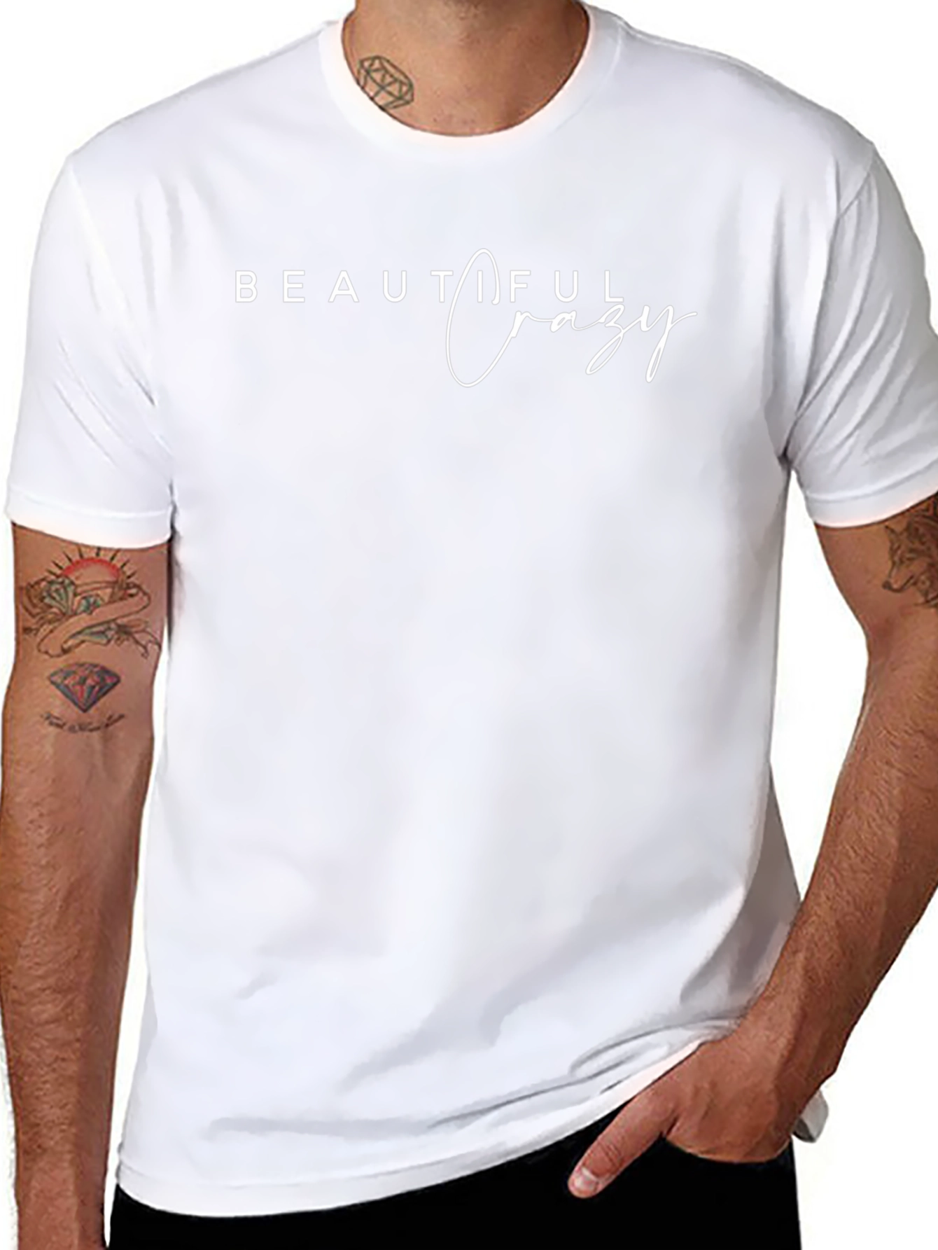 Beautiful Crazy Graphic Tee - Soft Cotton Blend