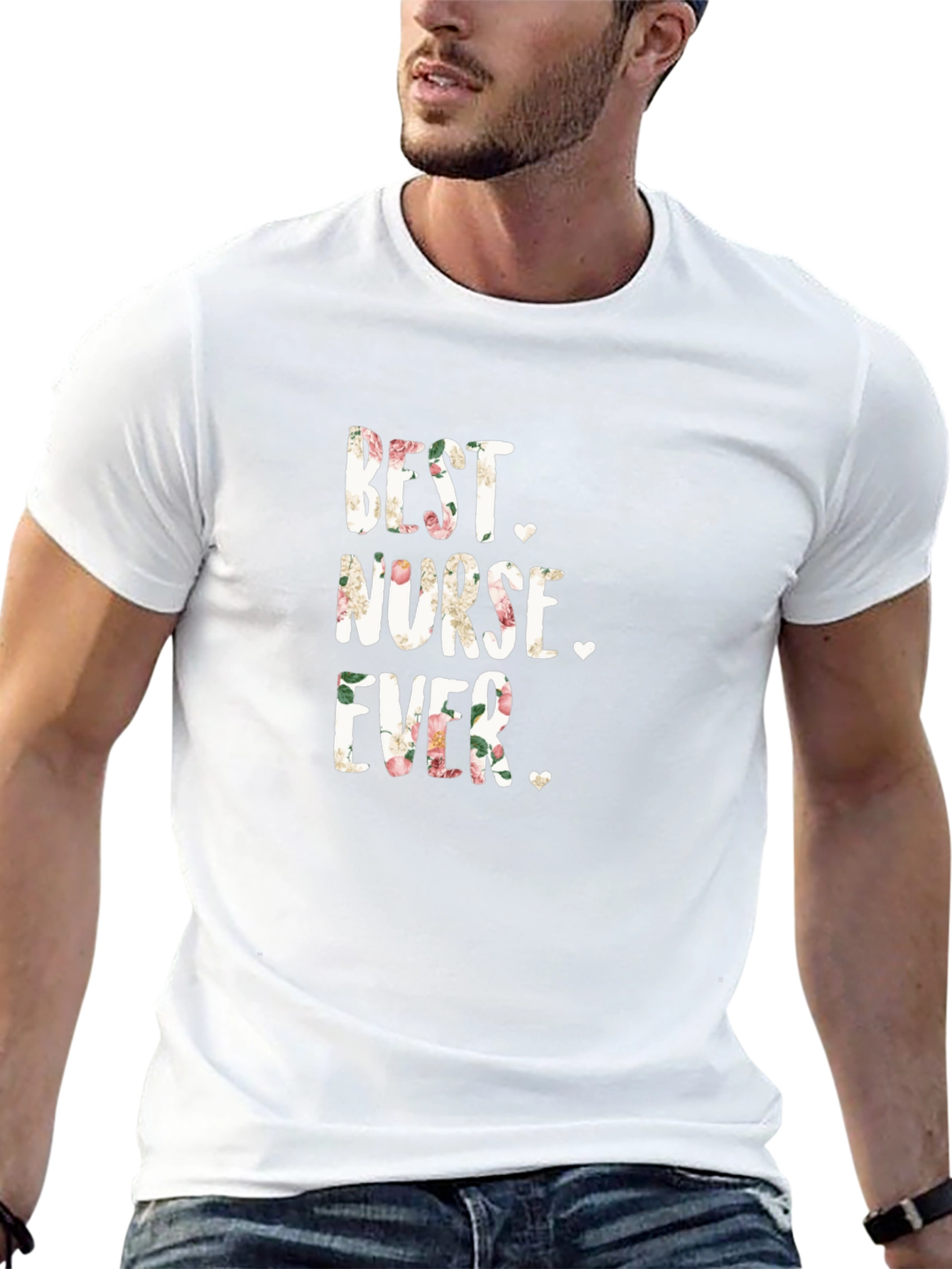 Best Nurse Ever Floral Tee Shirt