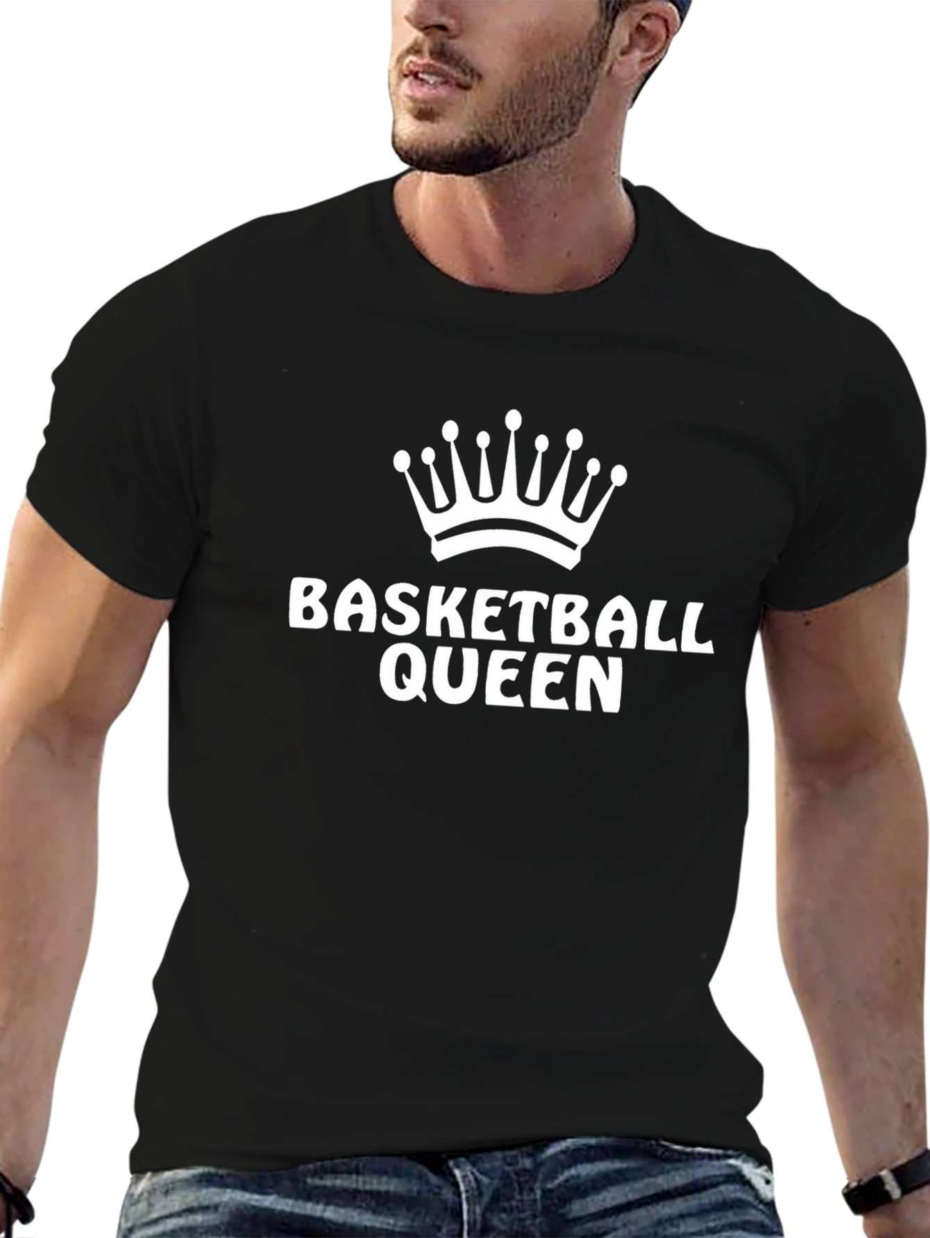 Basketball Queen Graphic Tee - Black