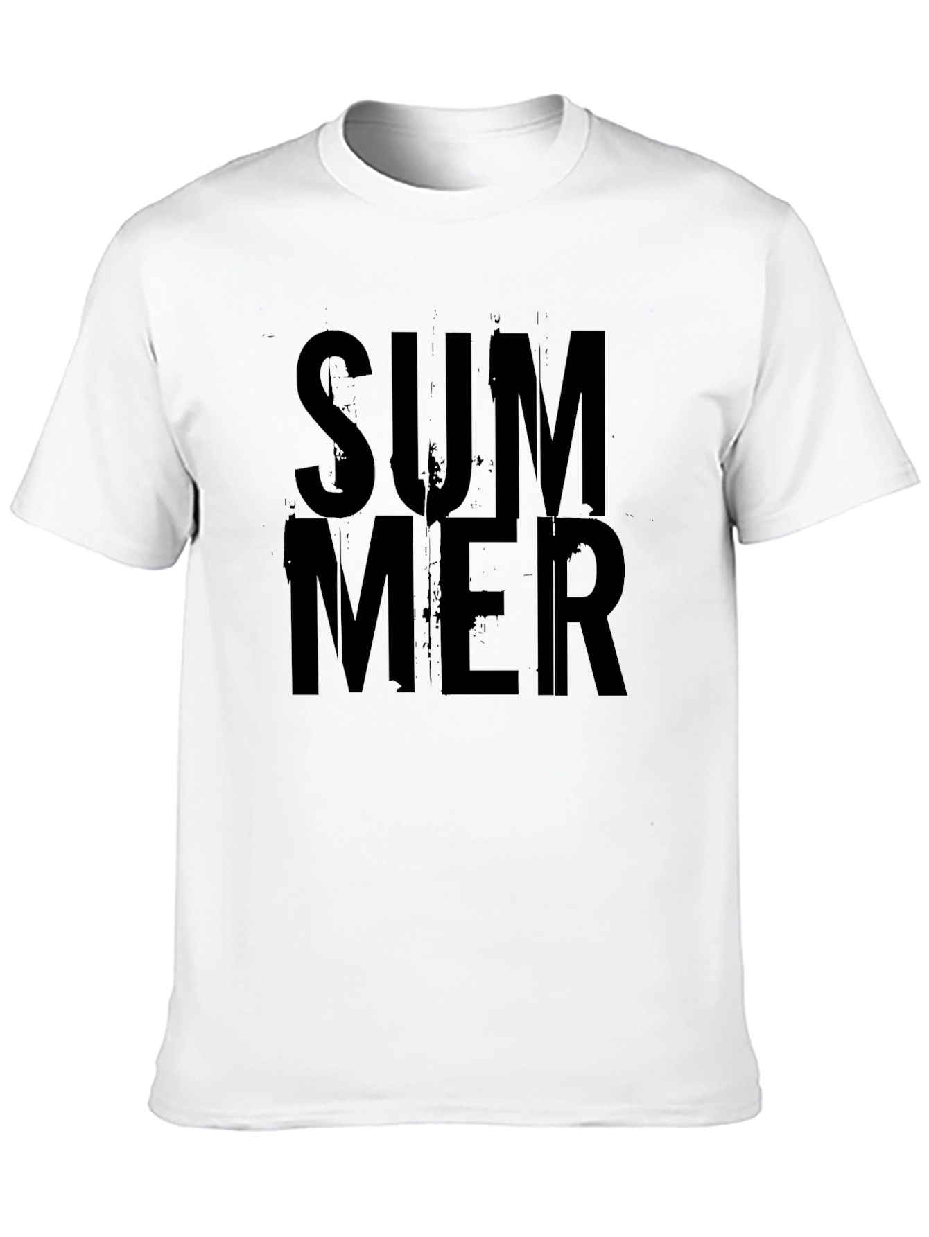 Summer Black Graphic T-Shirt for Men