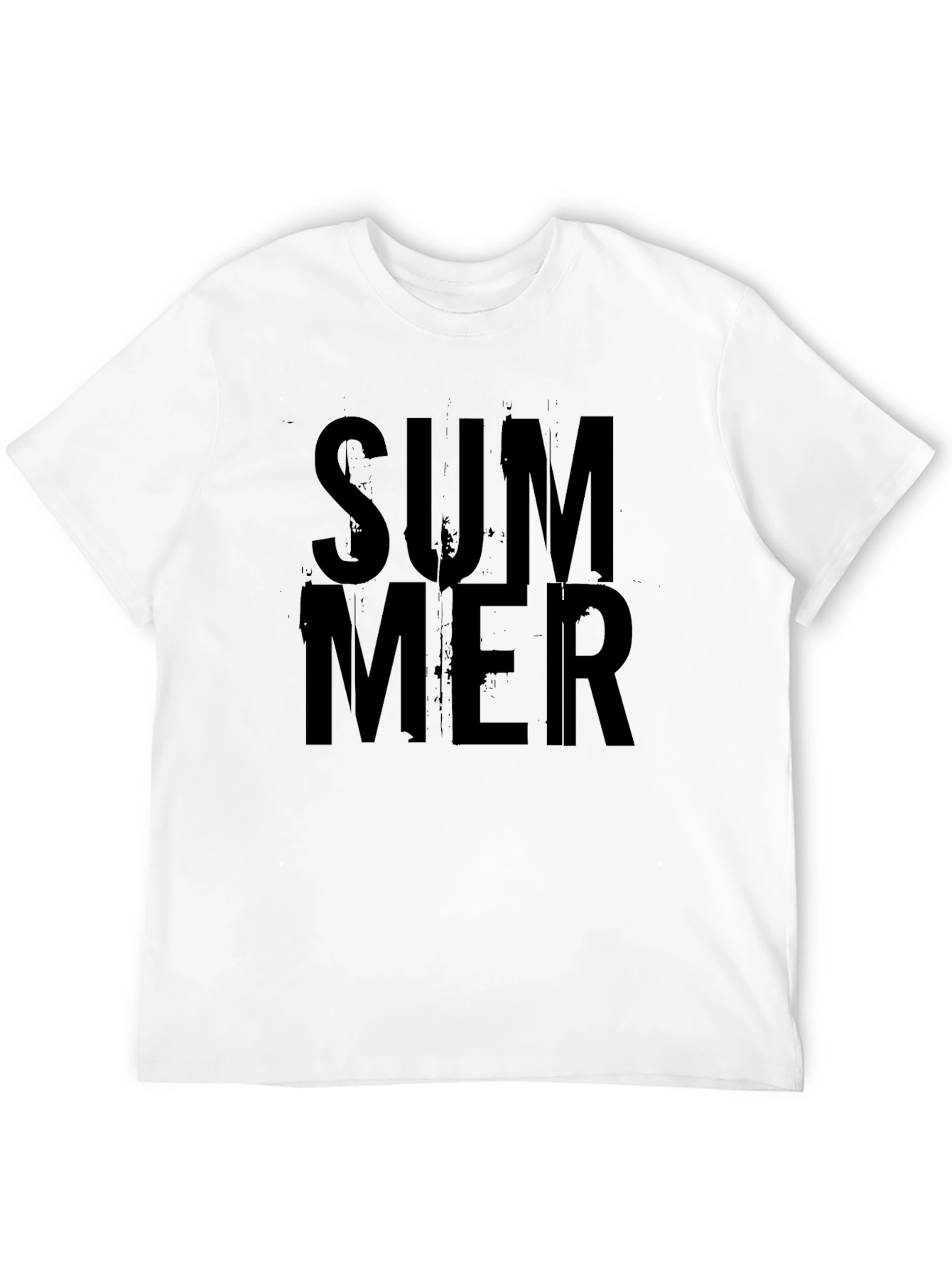 Summer Black Graphic T-Shirt for Men