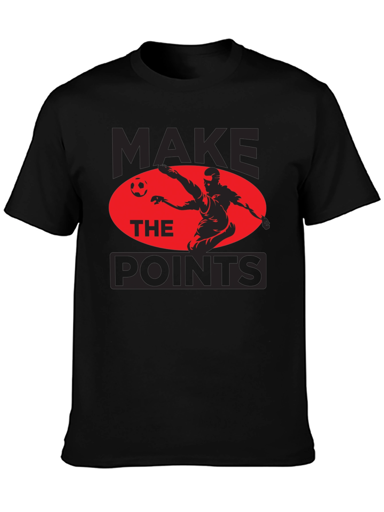 Make The Points Soccer Graphic Tee - Black