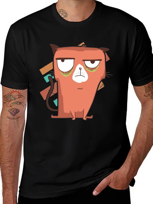 Grumpy Cat Graphic Tee - Black Cotton Blend