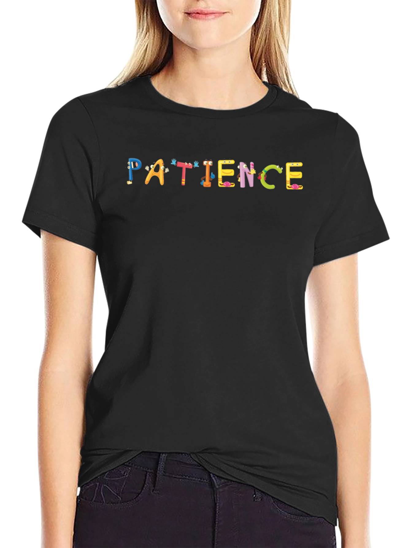 Patience Graphic Tee - Soft Cotton Crew Neck T-Shirt
