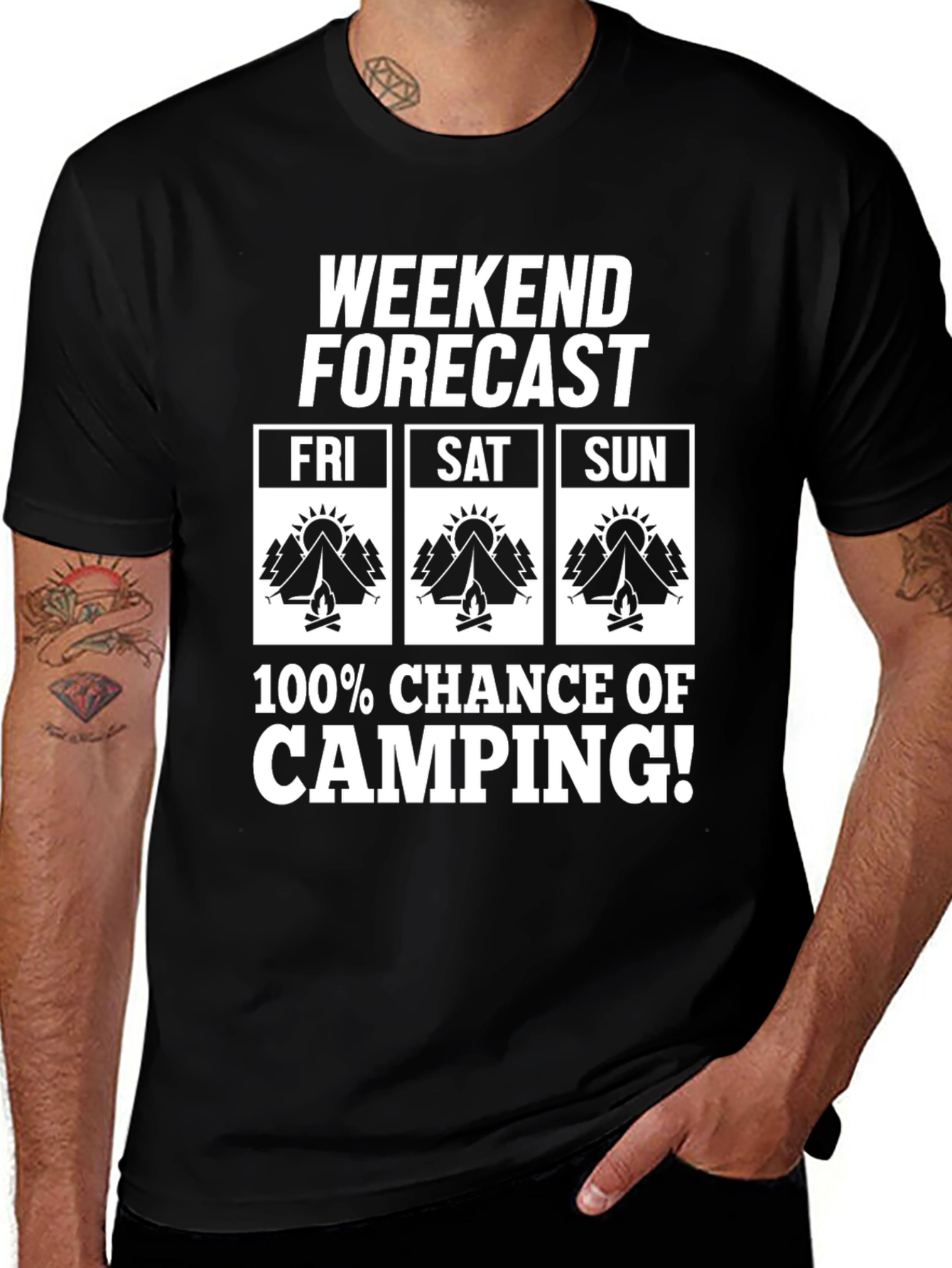 Weekend Camping Forecast T-Shirt