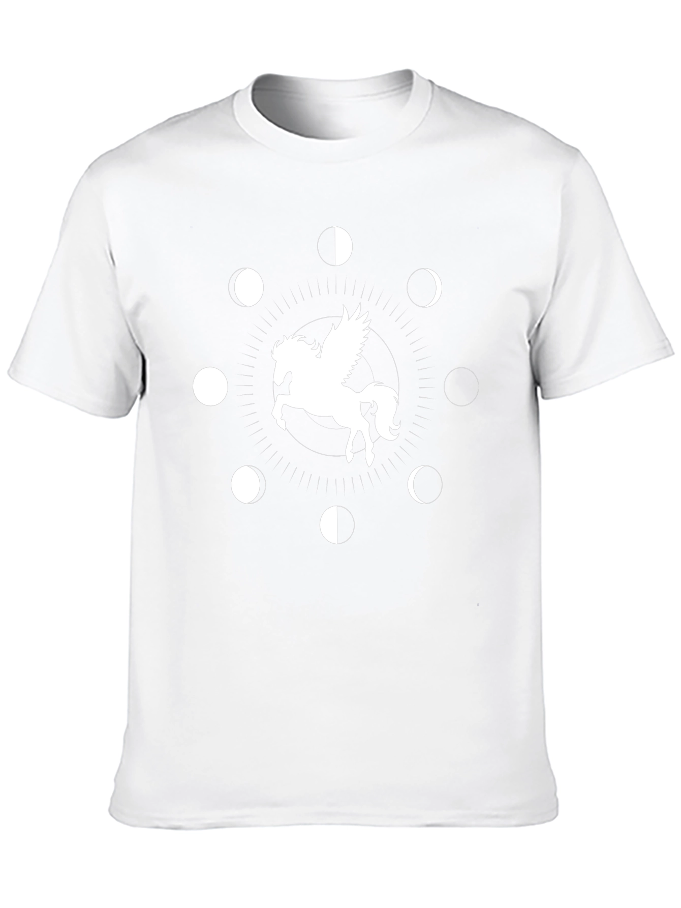 Pegasus & Moon Phases Black Tee