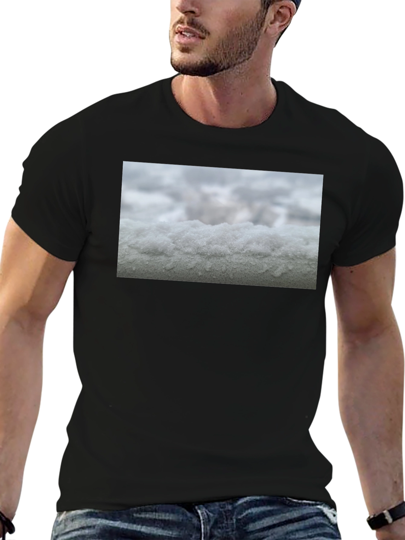 Snowy Surface Graphic Tee - Modern Casual Style