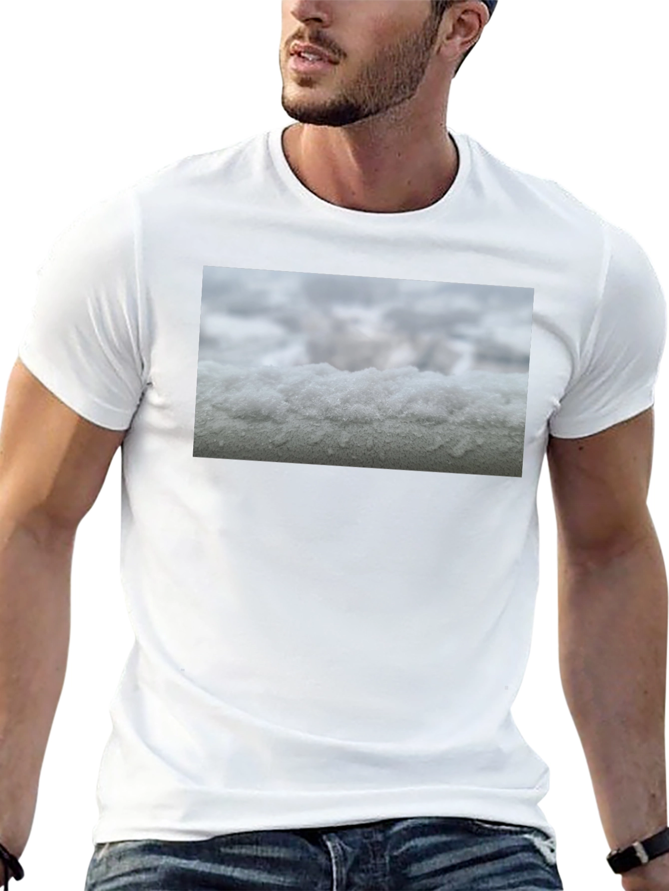 Snowy Surface Graphic Tee - Modern Casual Style