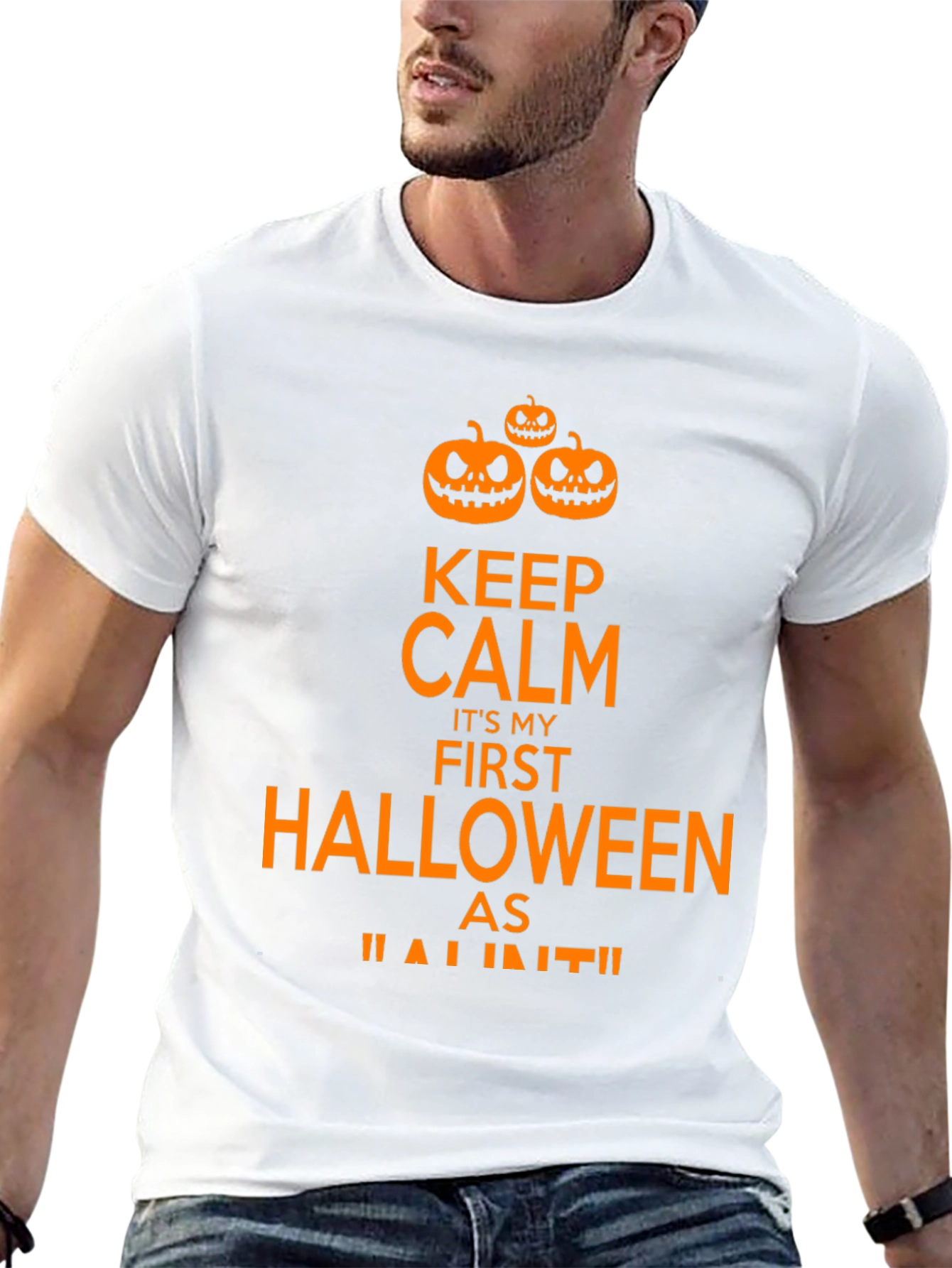 Keep Calm First Halloween Black T-Shirt