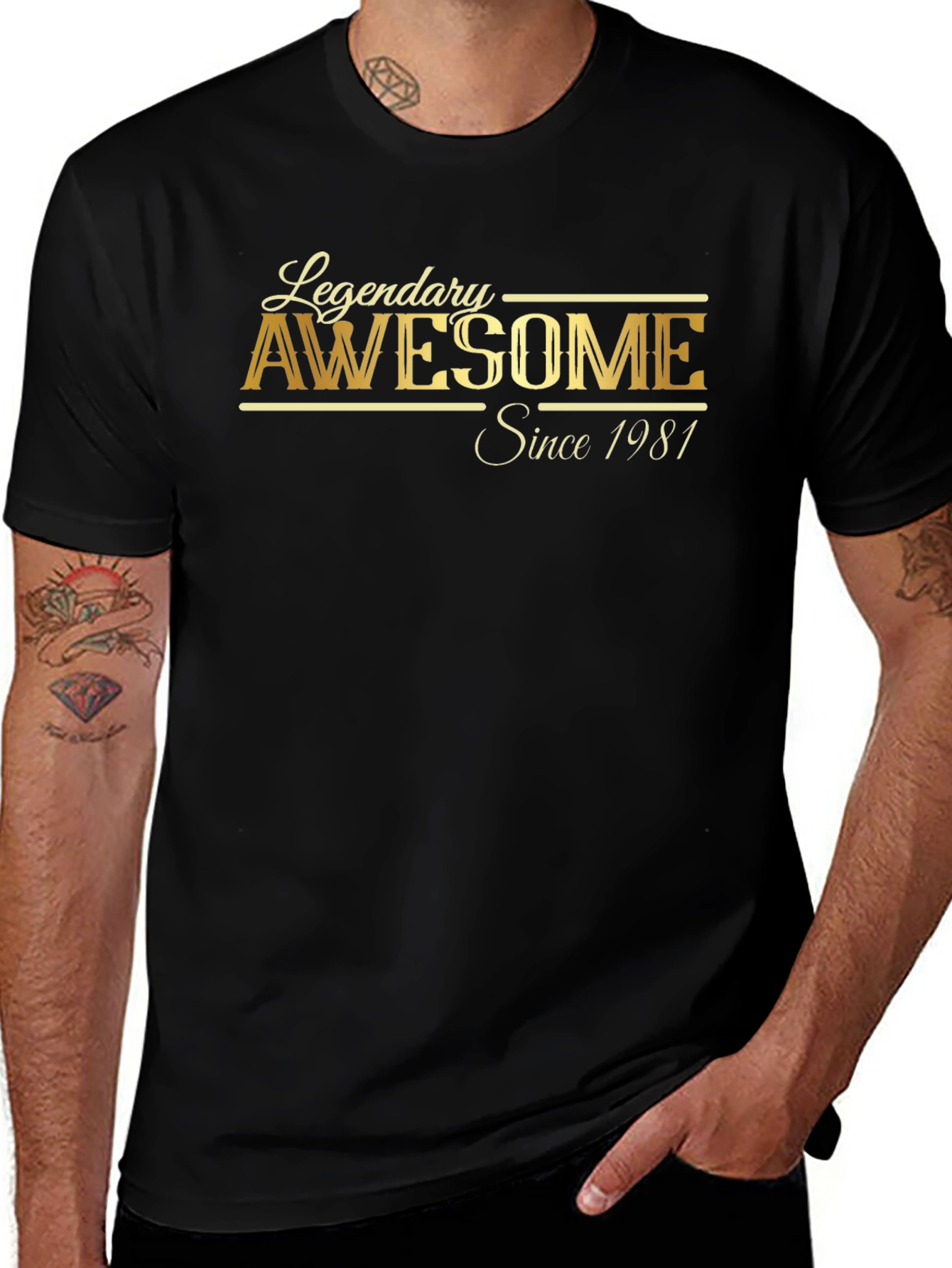 Legendary Awesome Since 1981 Black T-Shirt