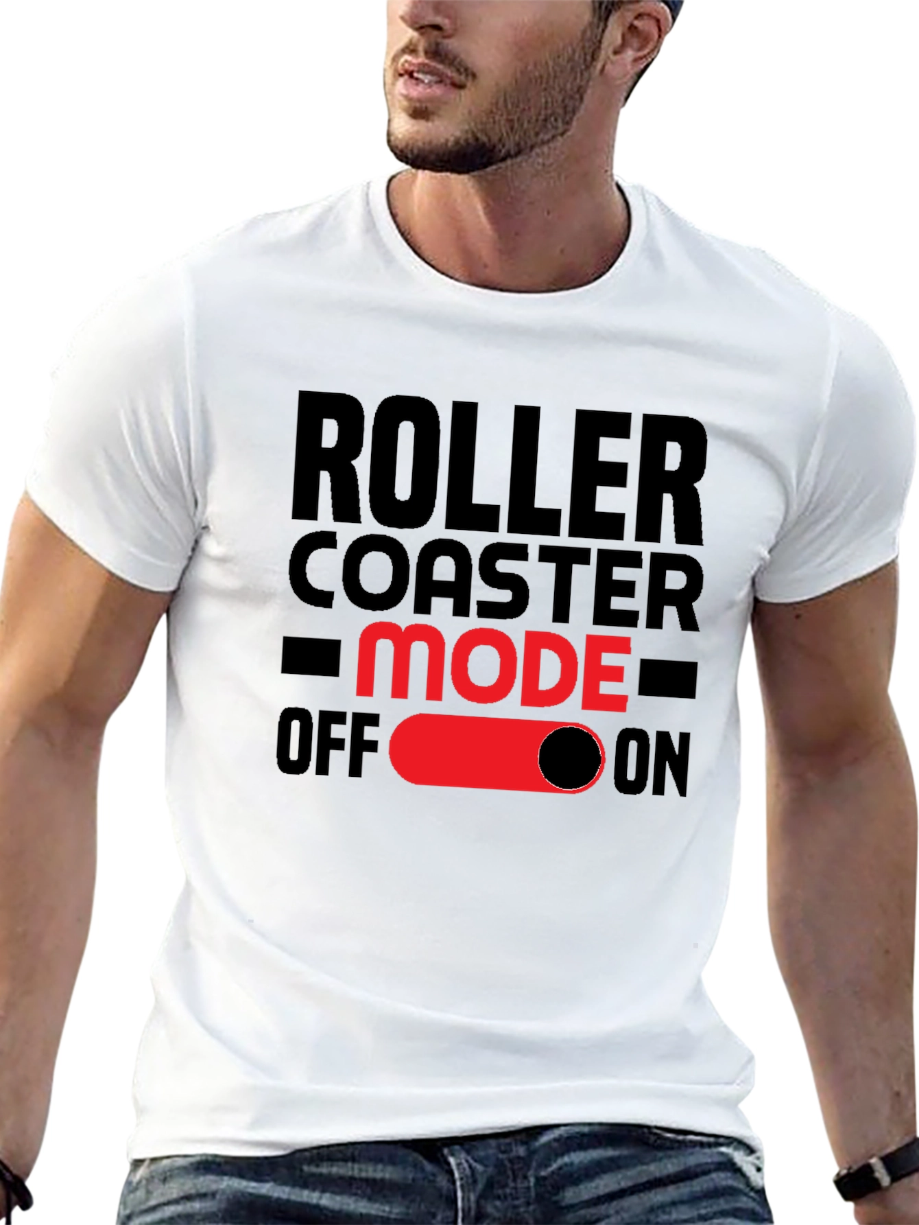 Roller Coaster Mode On T-Shirt - Fun Graphic Tee