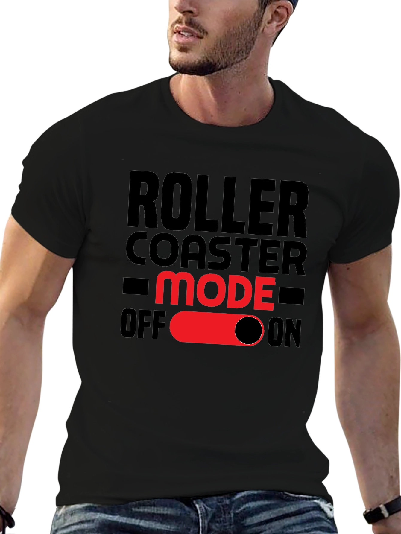 Roller Coaster Mode On T-Shirt - Fun Graphic Tee