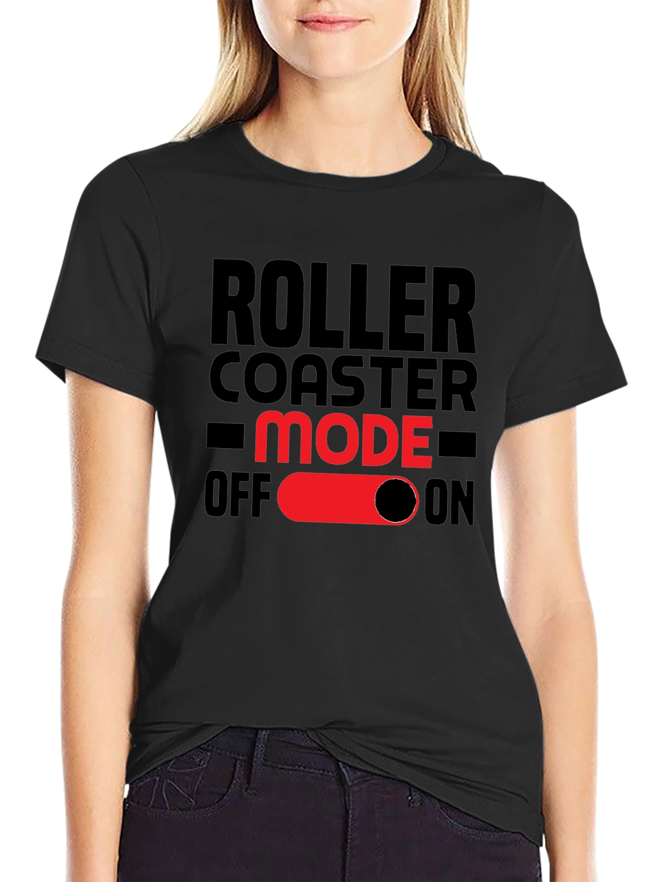 Roller Coaster Mode On T-Shirt - Fun Graphic Tee