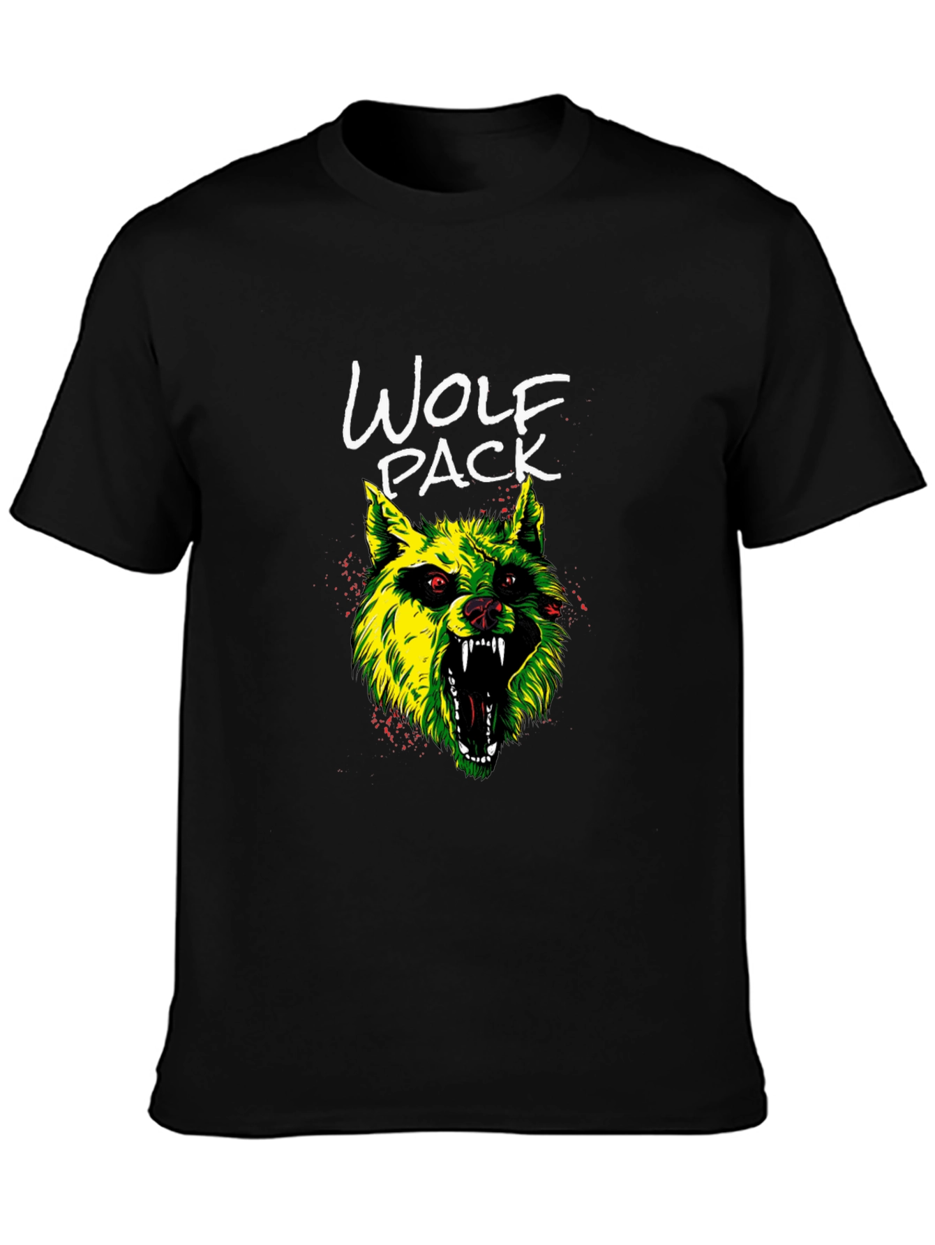 Wolf Pack Graphic Tee - Mens Black T-Shirt