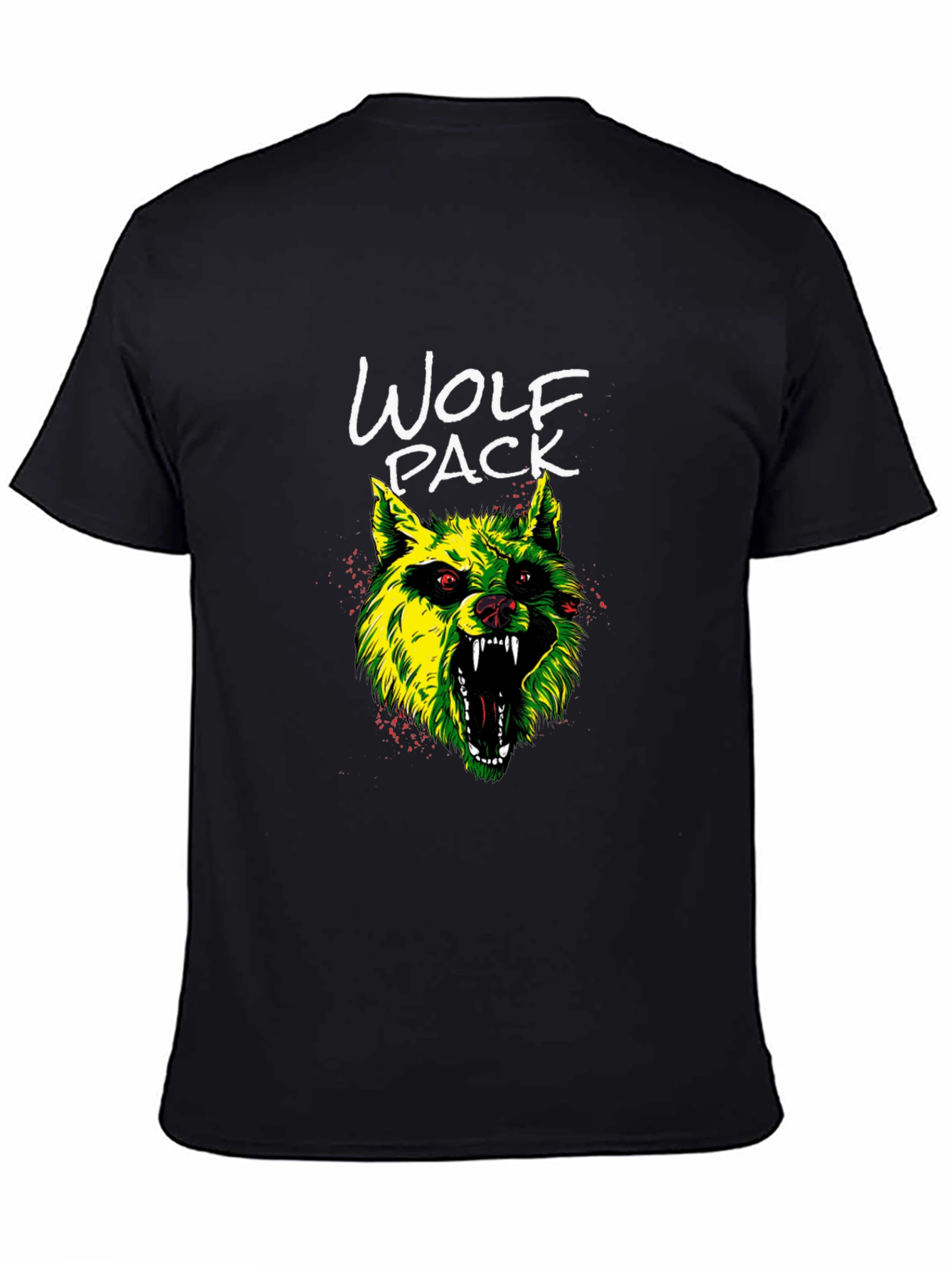Wolf Pack Graphic Tee - Mens Black T-Shirt