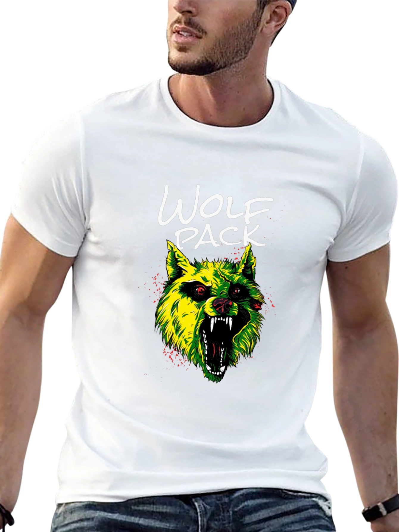 Wolf Pack Graphic Tee - Mens Black T-Shirt