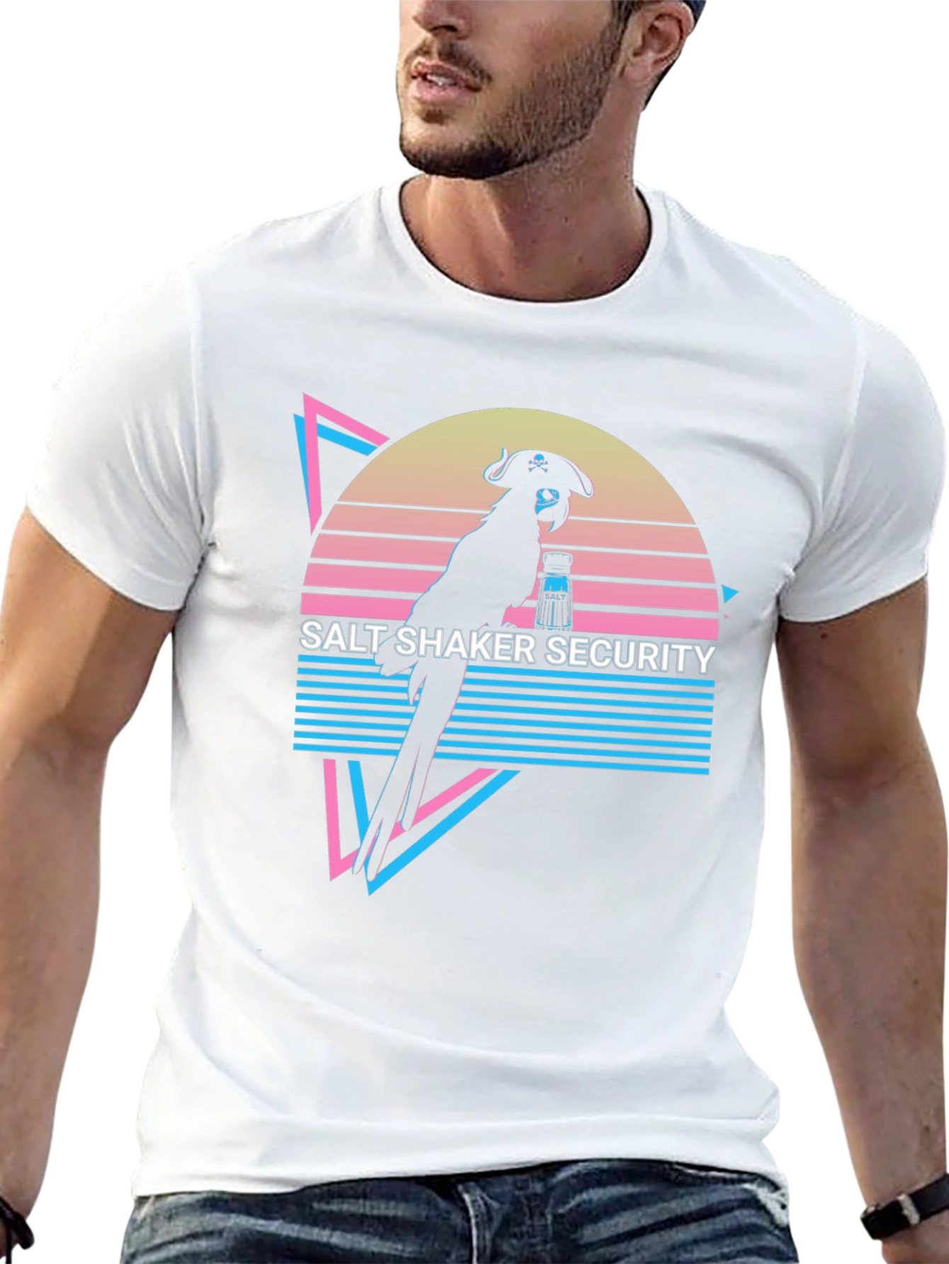Salt Shaker Security Parrot T-Shirt