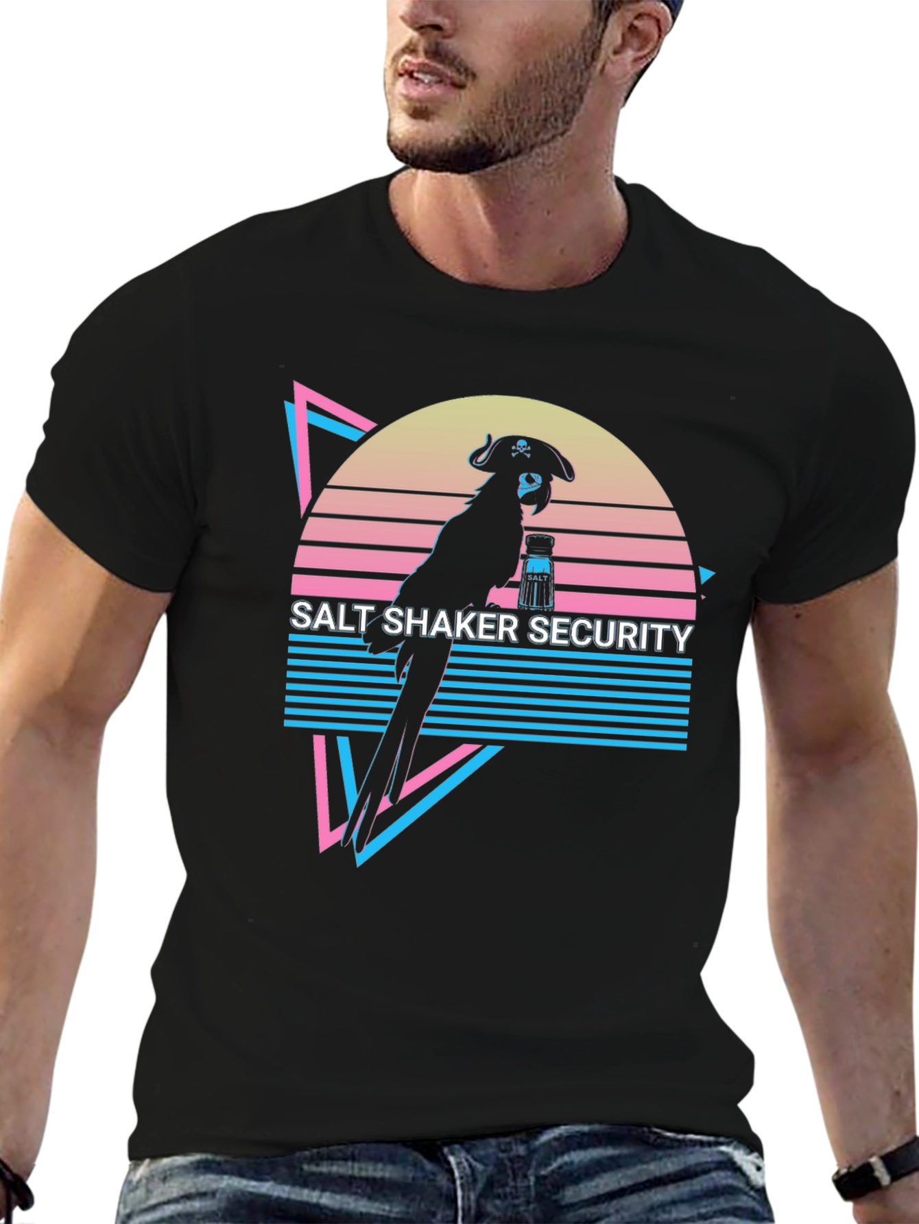 Salt Shaker Security Parrot T-Shirt