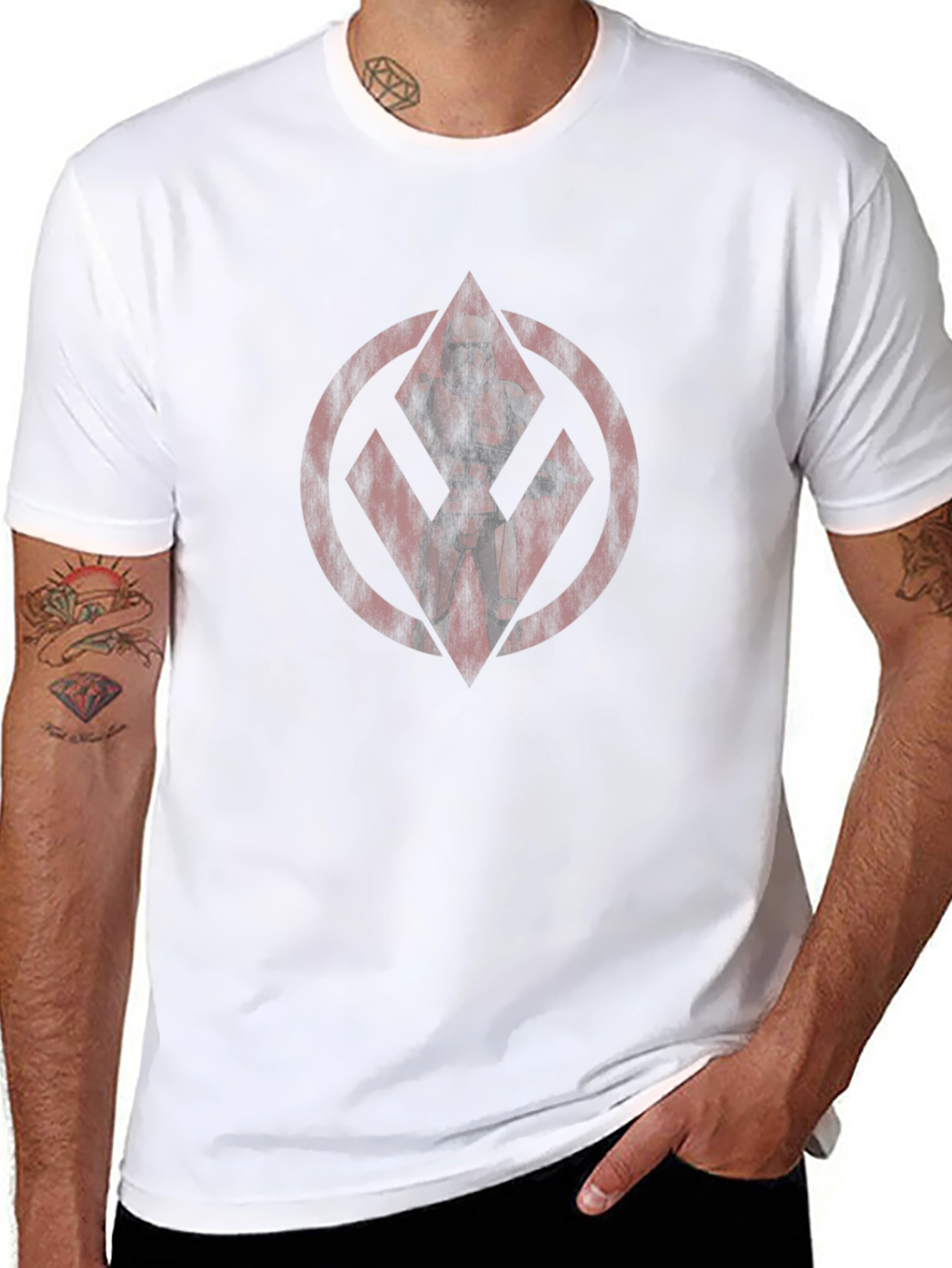 Red Trooper Graphic Black T-Shirt