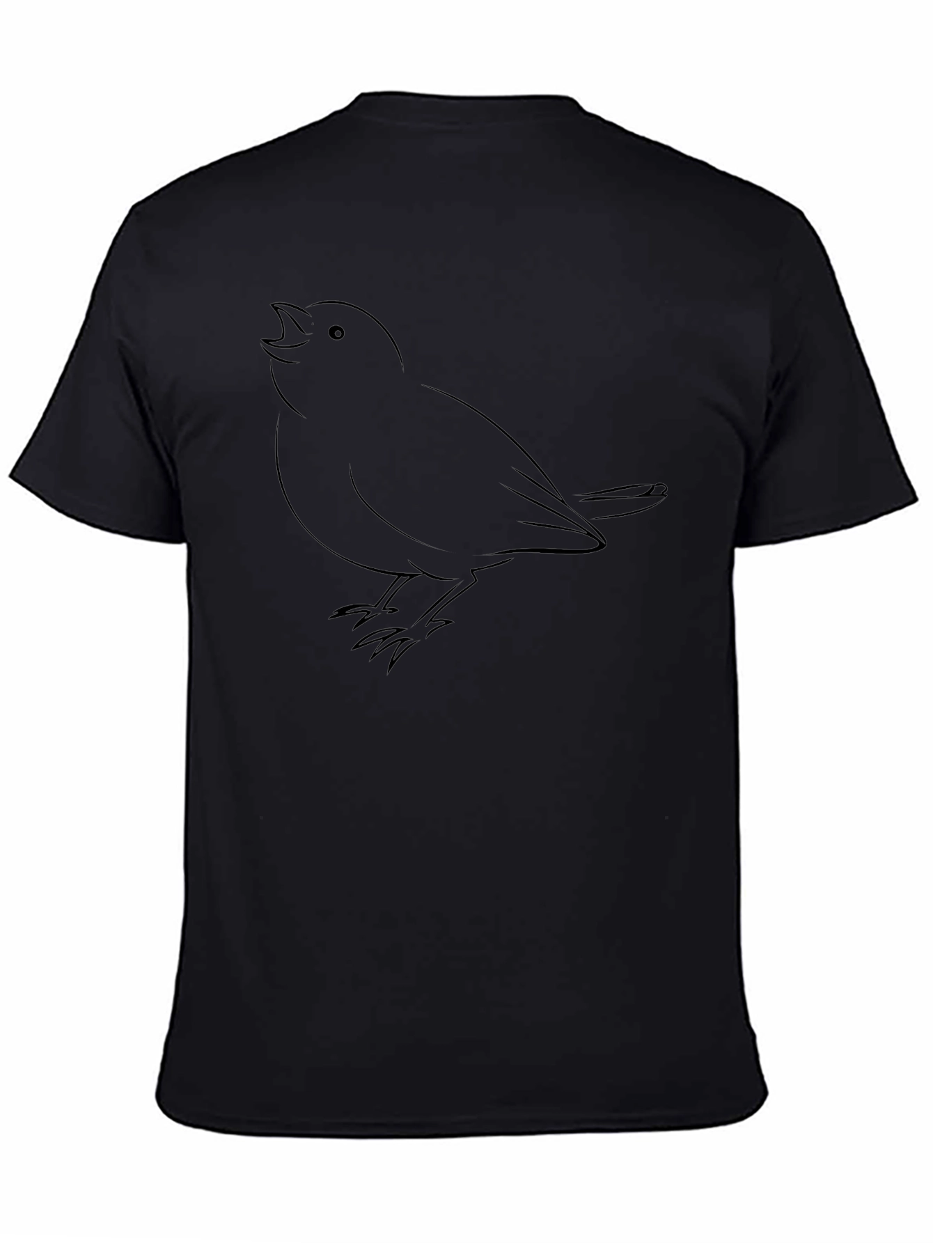 Bird Graphic Black Tee - Classic Fit