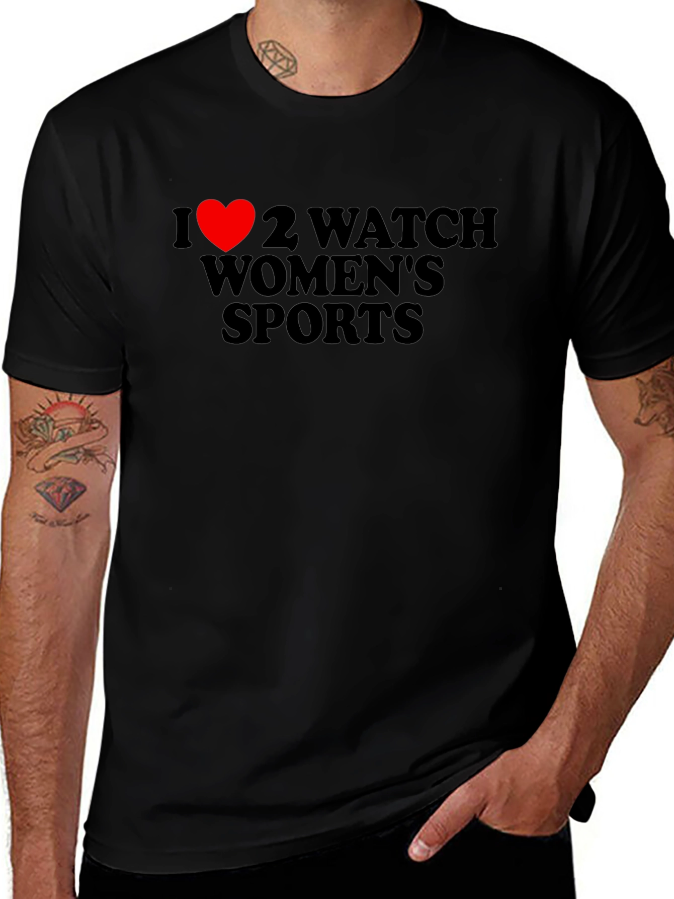 I Heart Womens Sports Graphic Tee