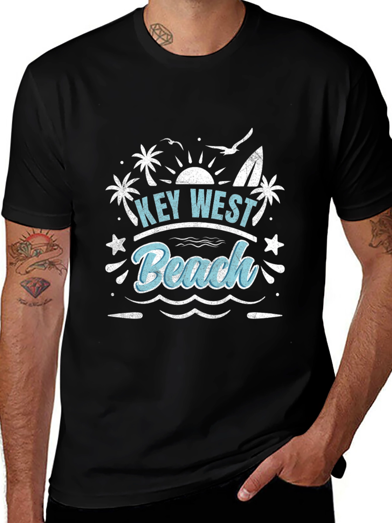 Key West Beach T-Shirt - Island Vibes