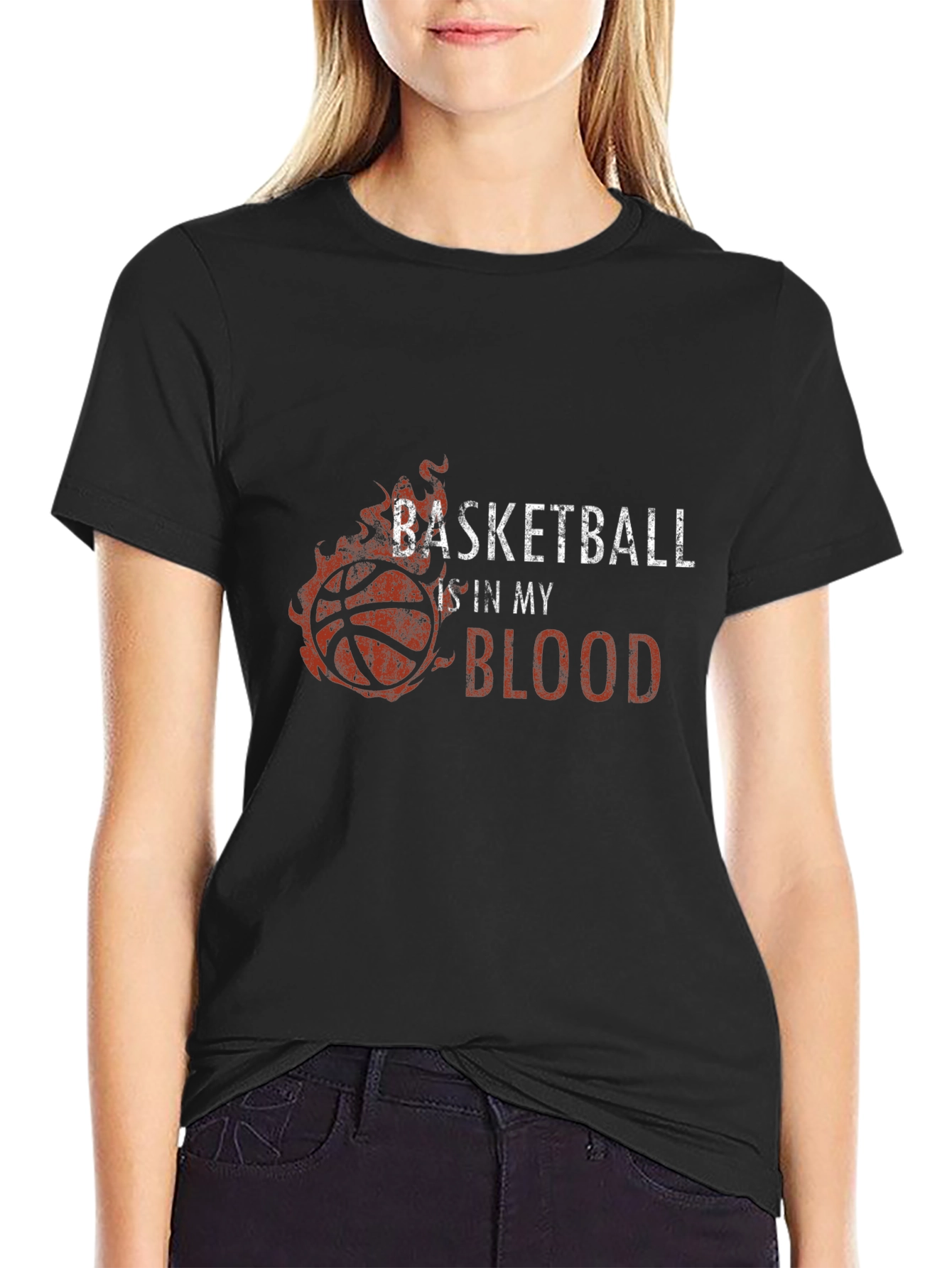 Basketball Is In My Blood Graphic T-Shirt