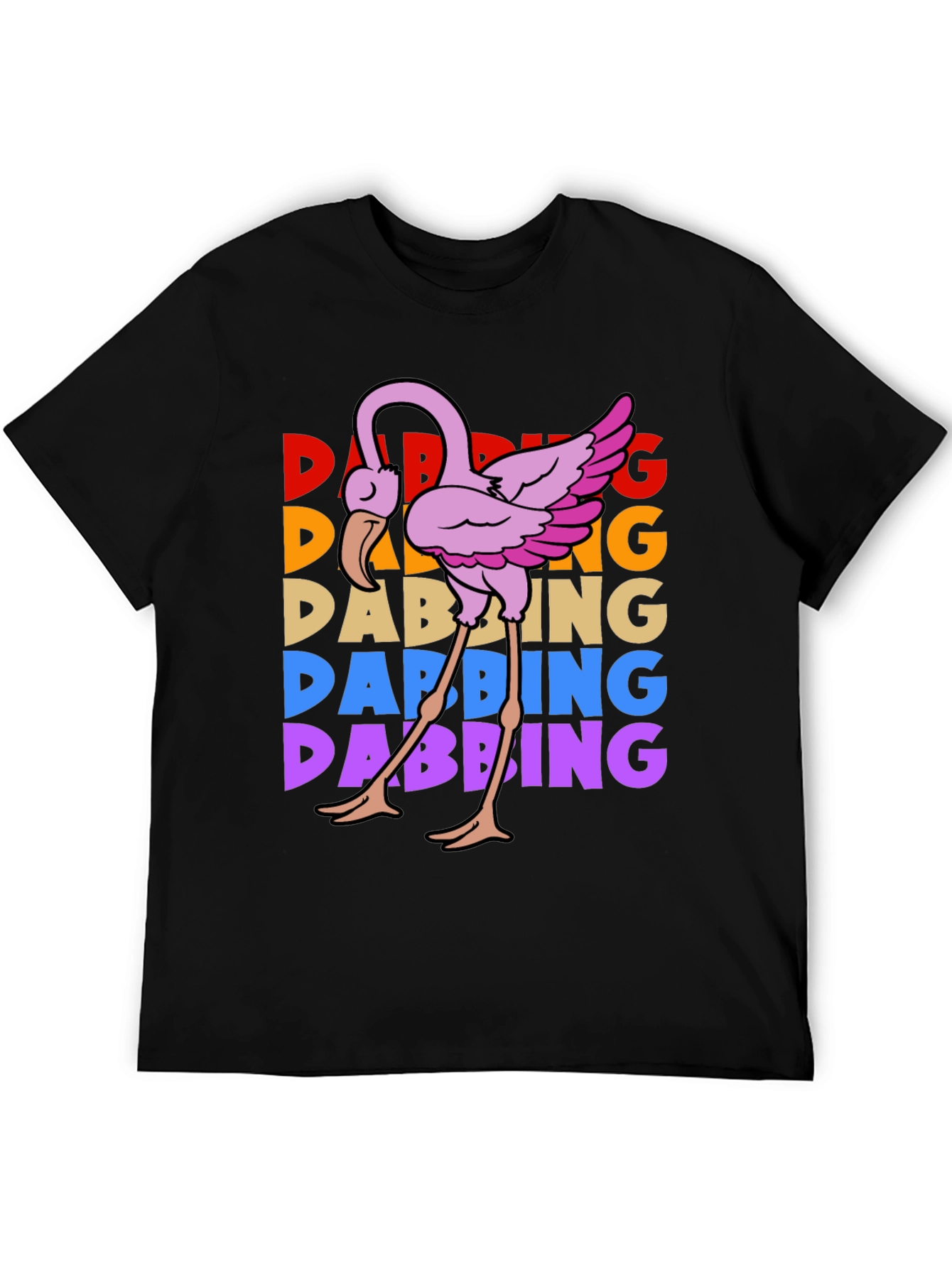 Dabbing Flamingo Graphic Tee - Trendy & Fun!