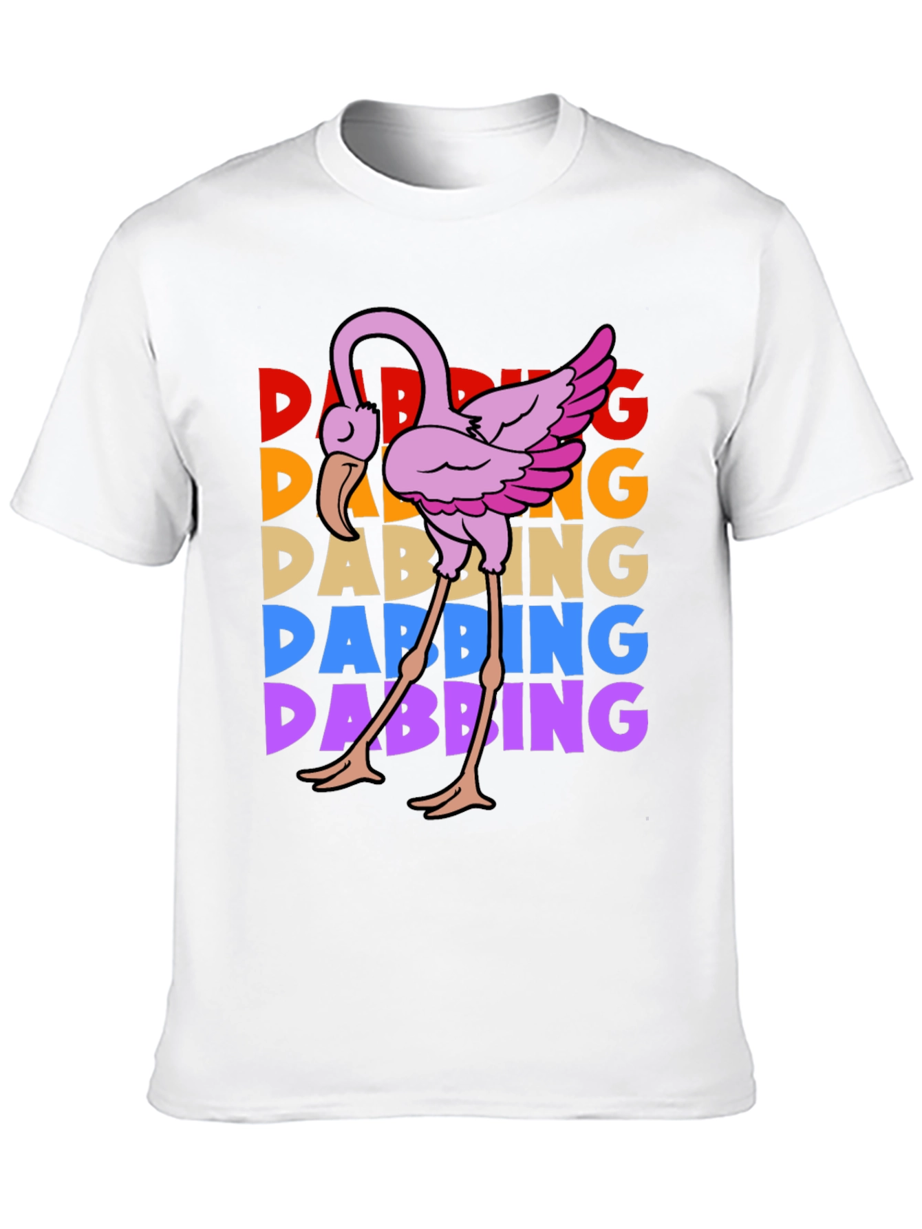 Dabbing Flamingo Graphic Tee - Trendy & Fun!