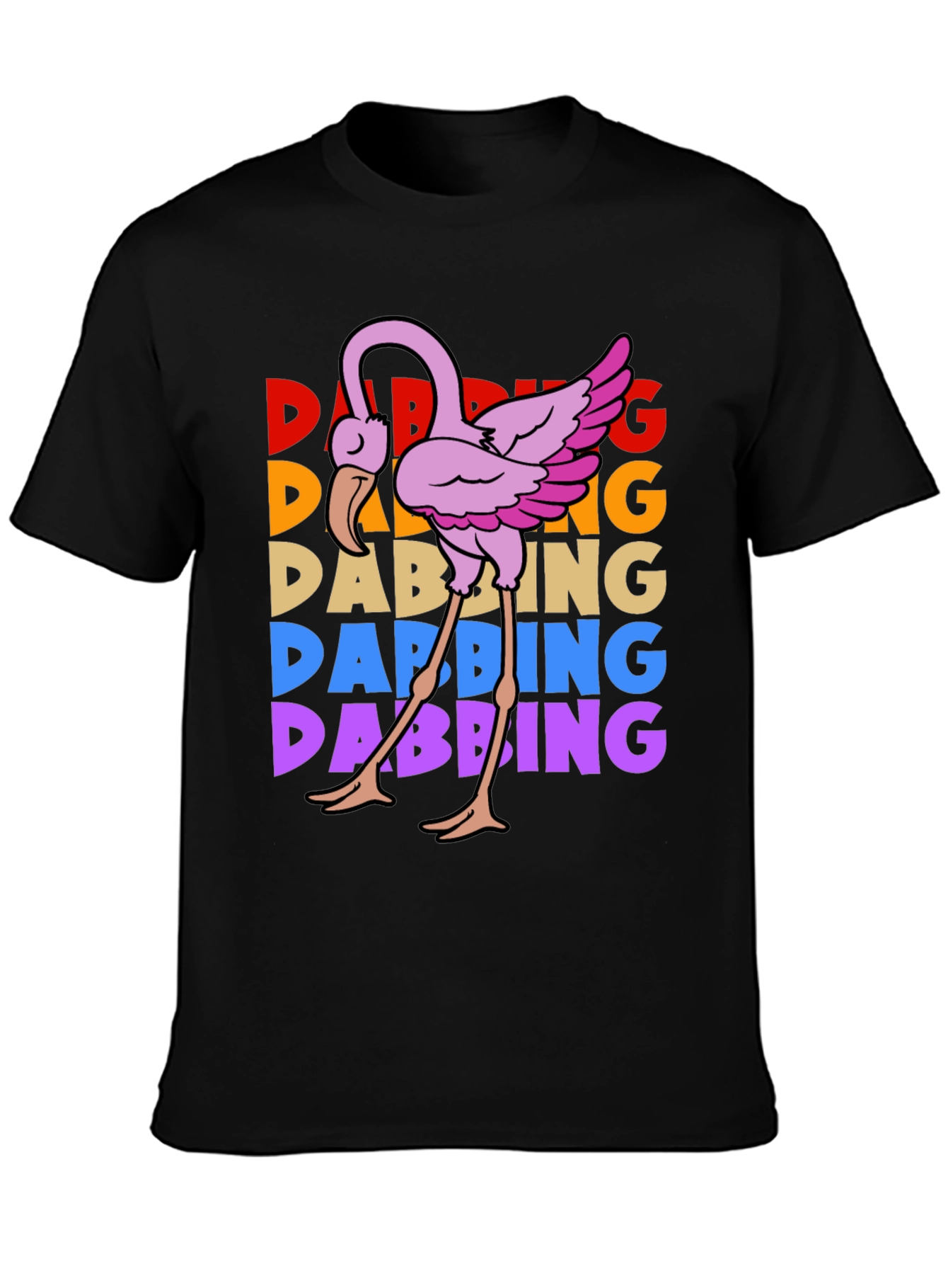Dabbing Flamingo Graphic Tee - Trendy & Fun!