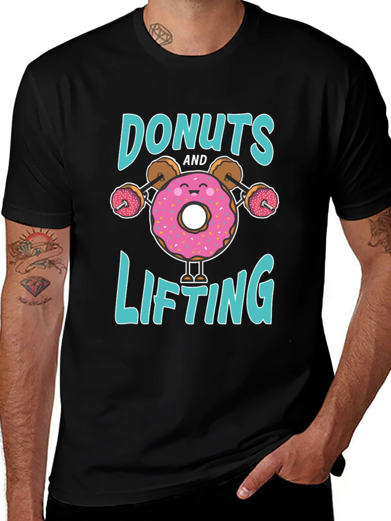 Donuts and Lifting Graphic Tee