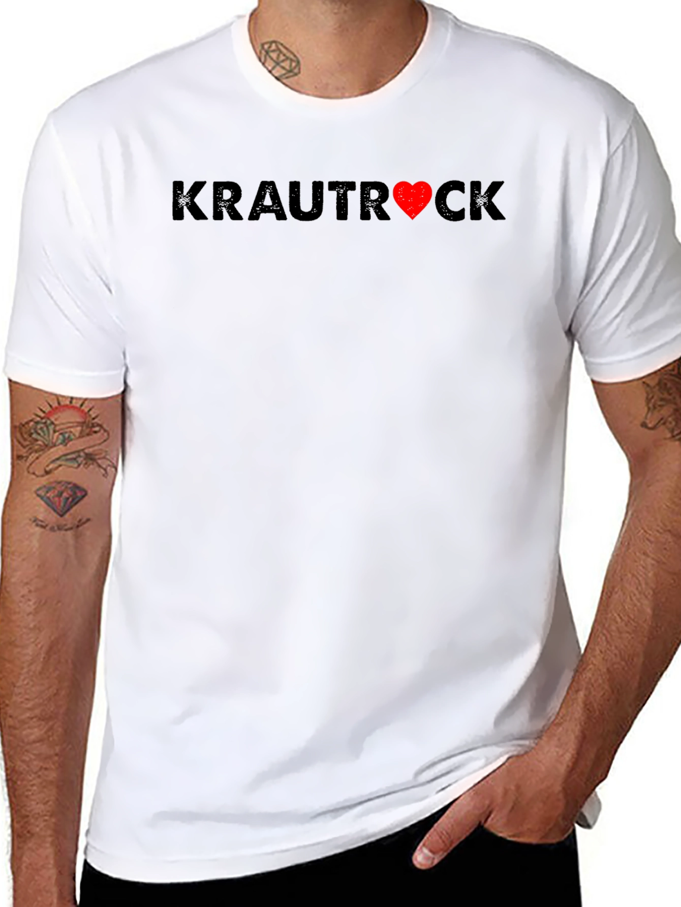 Krautrock Heart Graphic Tee - Soft Cotton Blend