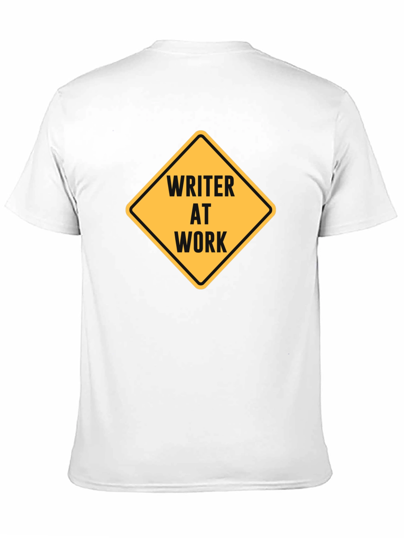 Writer At Work T-Shirt - Black Novelty Tee