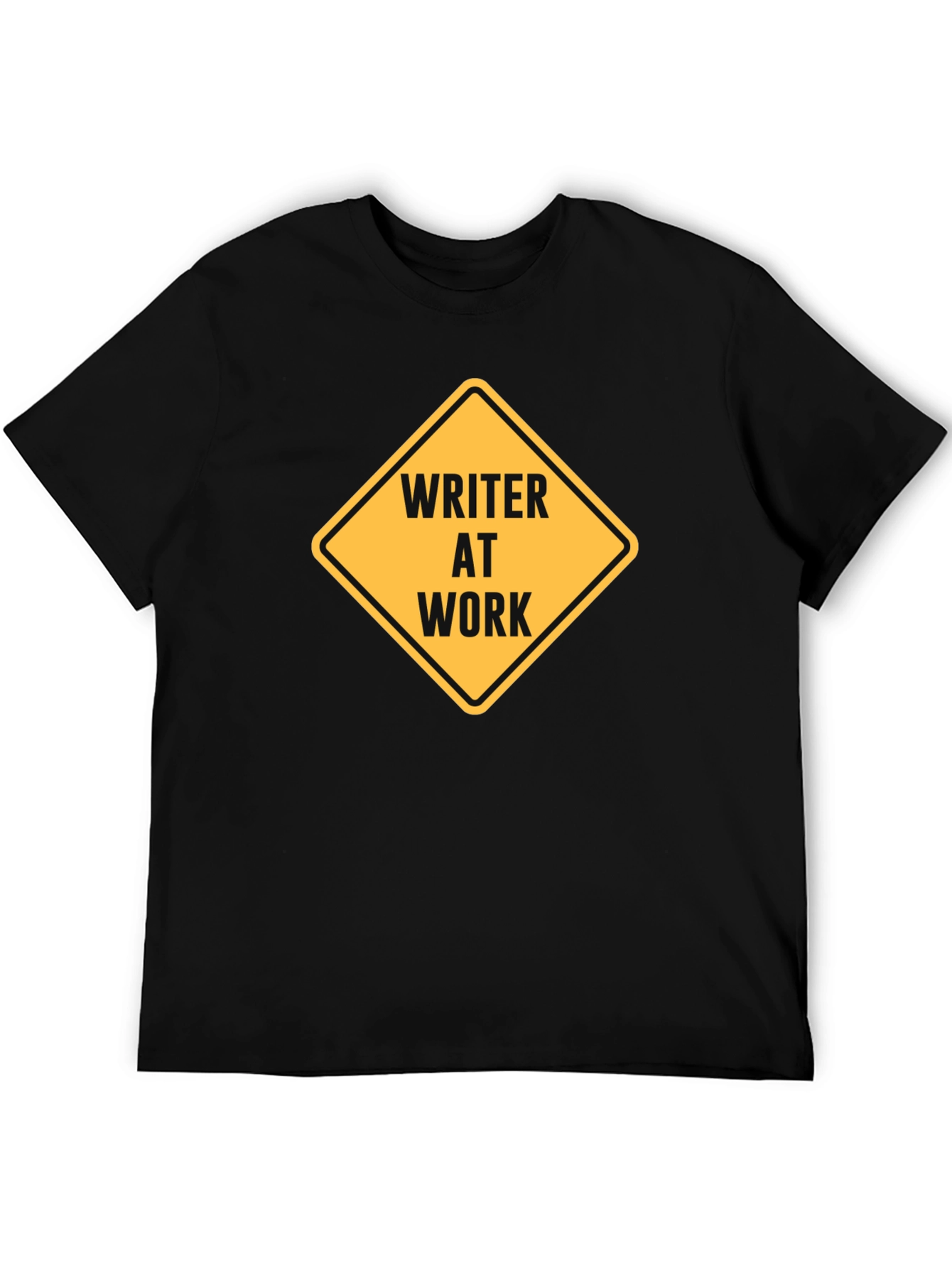 Writer At Work T-Shirt - Black Novelty Tee